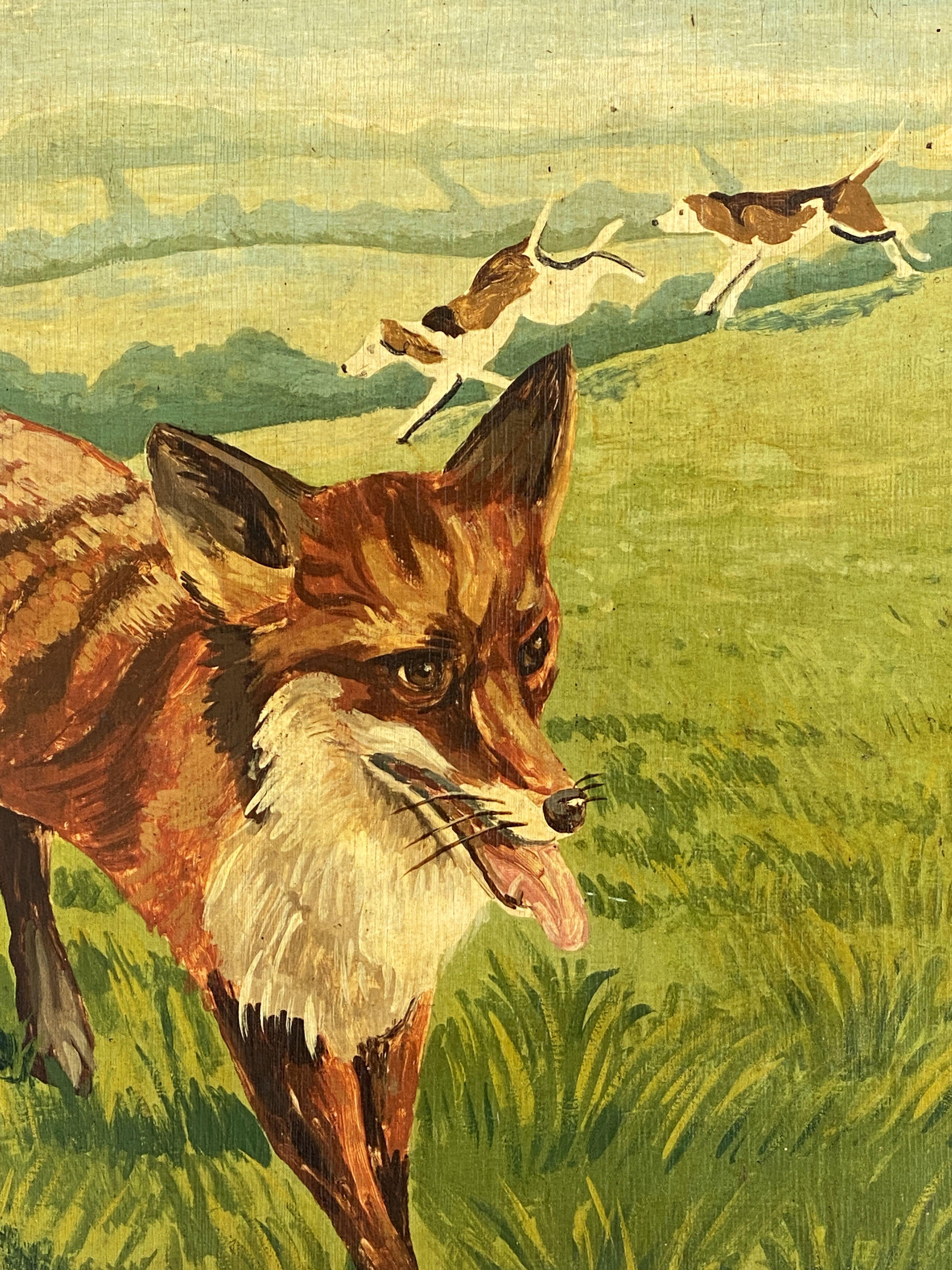 Englisches Pub-Schild, „Der Fuchs und die Hunde“ im Angebot 3