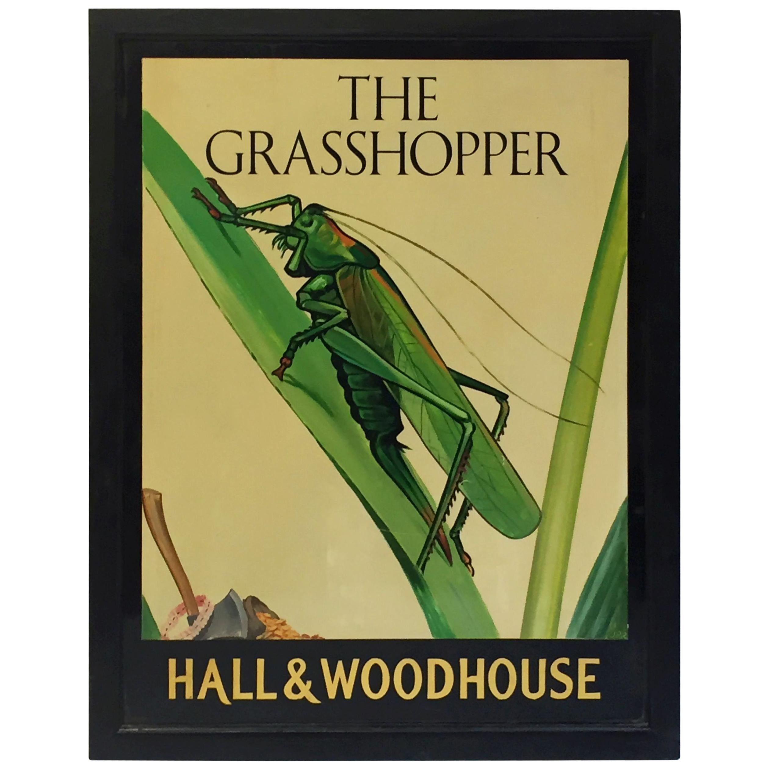 English Pub Sign, "The Grasshopper"