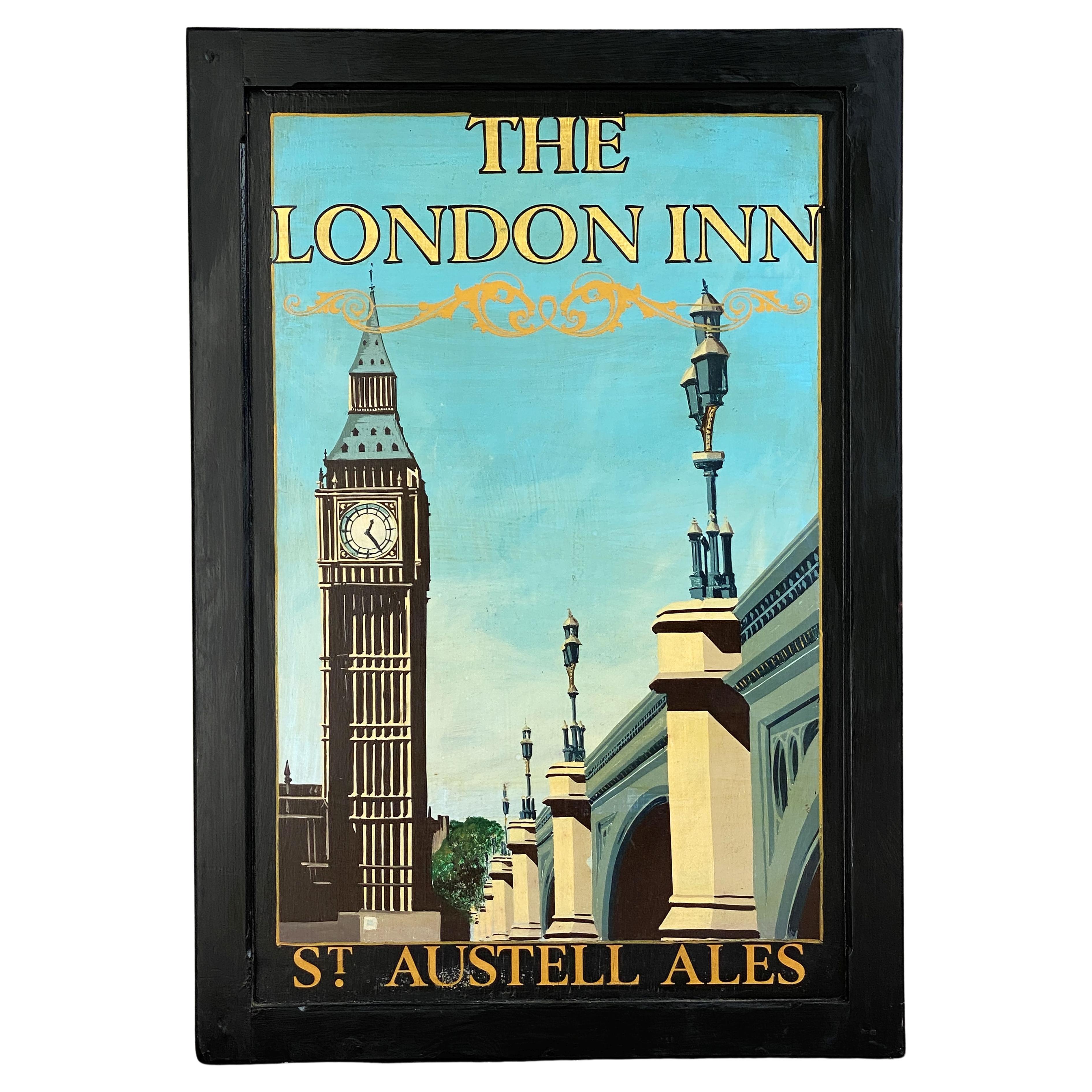 English Pub Sign, "The London Inn - St. Austell Ales" For Sale