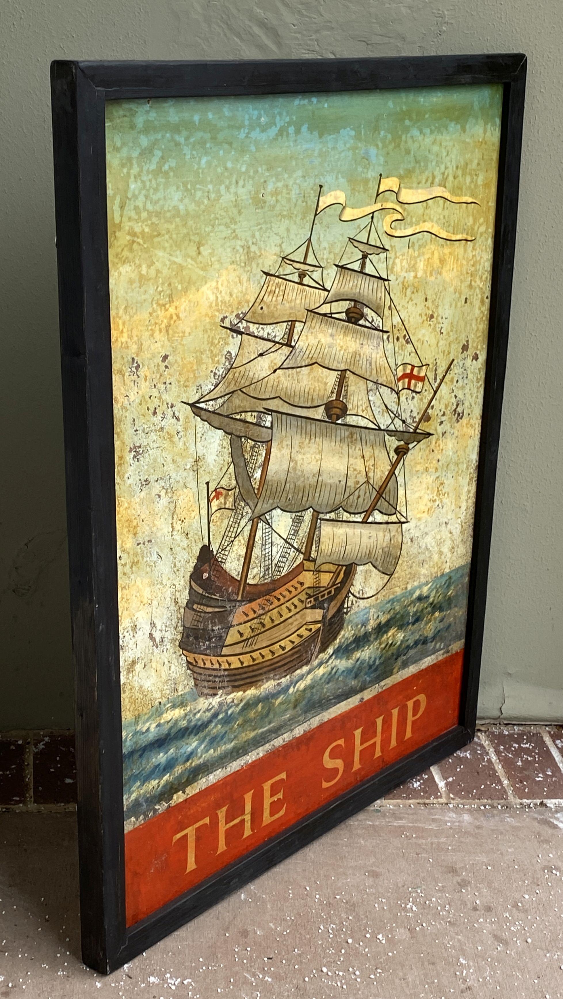 Signe de pub anglaise, « The Ship » en vente 3