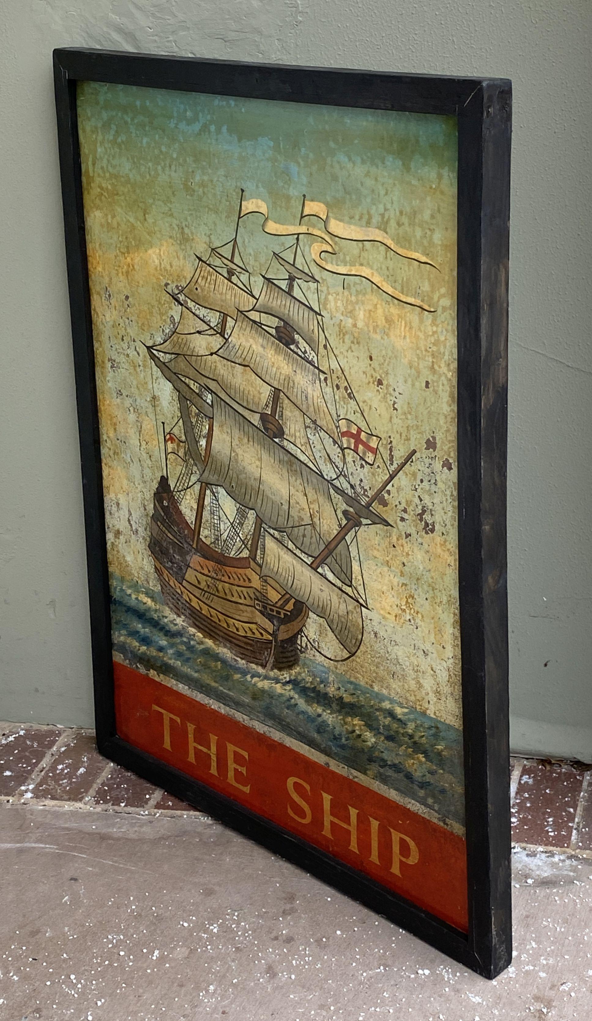 Signe de pub anglaise, « The Ship » en vente 5