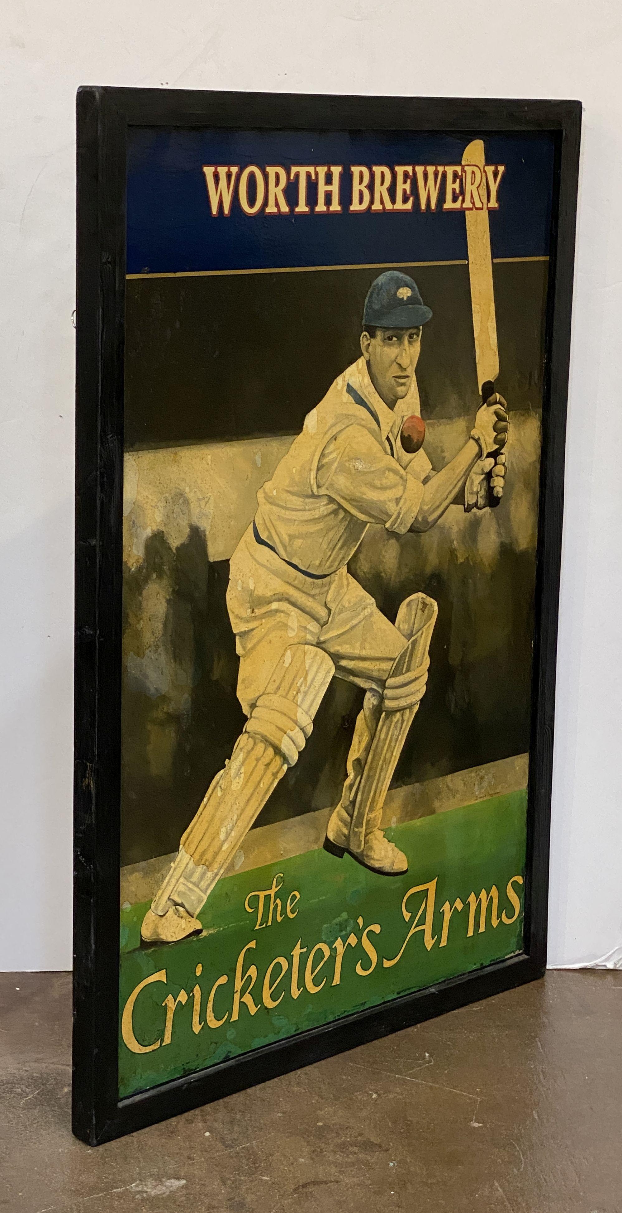 Englisches Pub-Schild, „Worth Brewery – The Cricketer's Arms Arms“ im Angebot 6