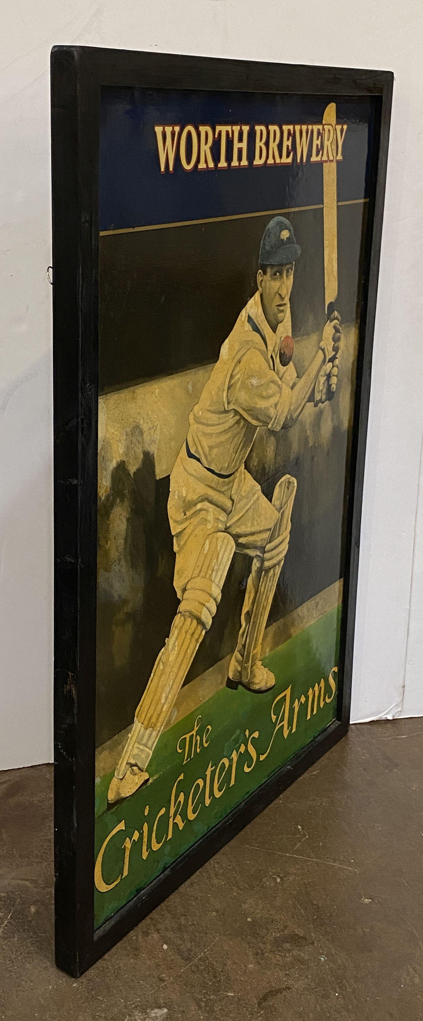 Englisches Pub-Schild, „Worth Brewery – The Cricketer's Arms Arms“ im Angebot 7