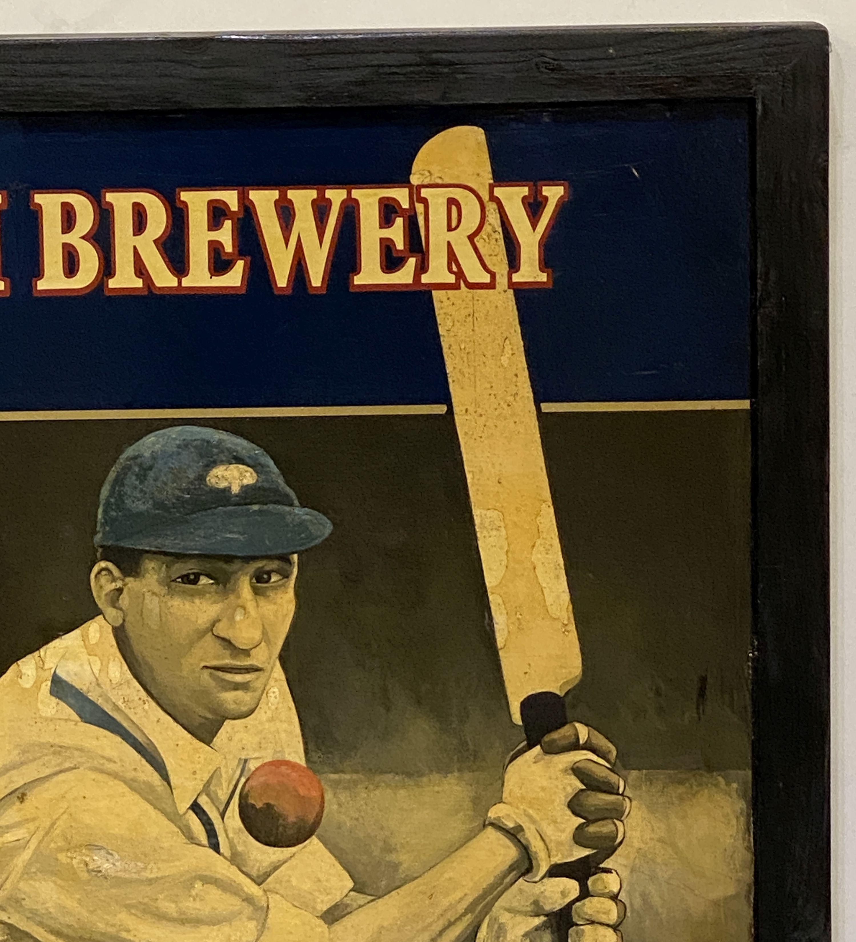 Englisches Pub-Schild, „Worth Brewery – The Cricketer's Arms Arms“ (20. Jahrhundert) im Angebot