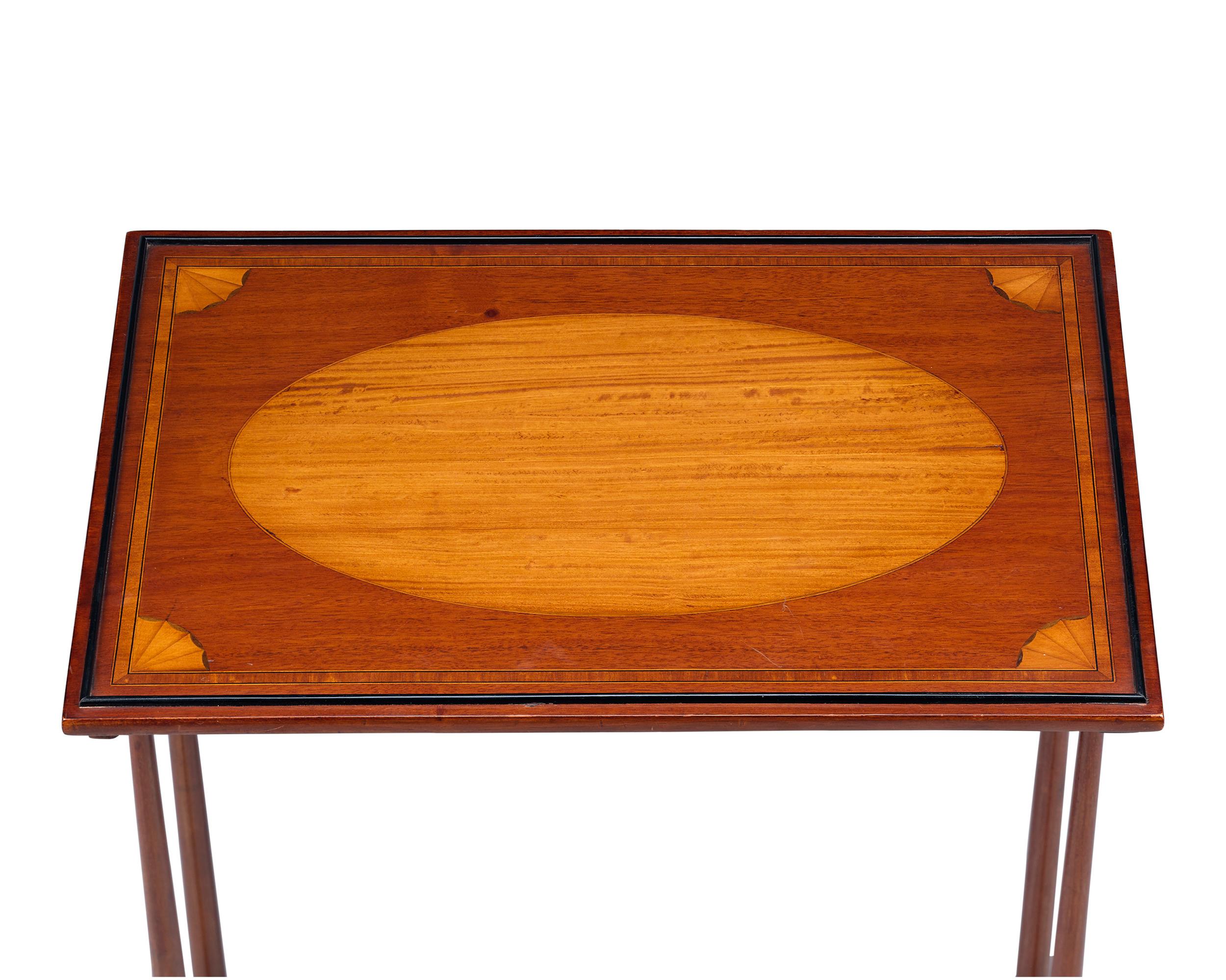 Marquetry English Quartetto Nesting Tables