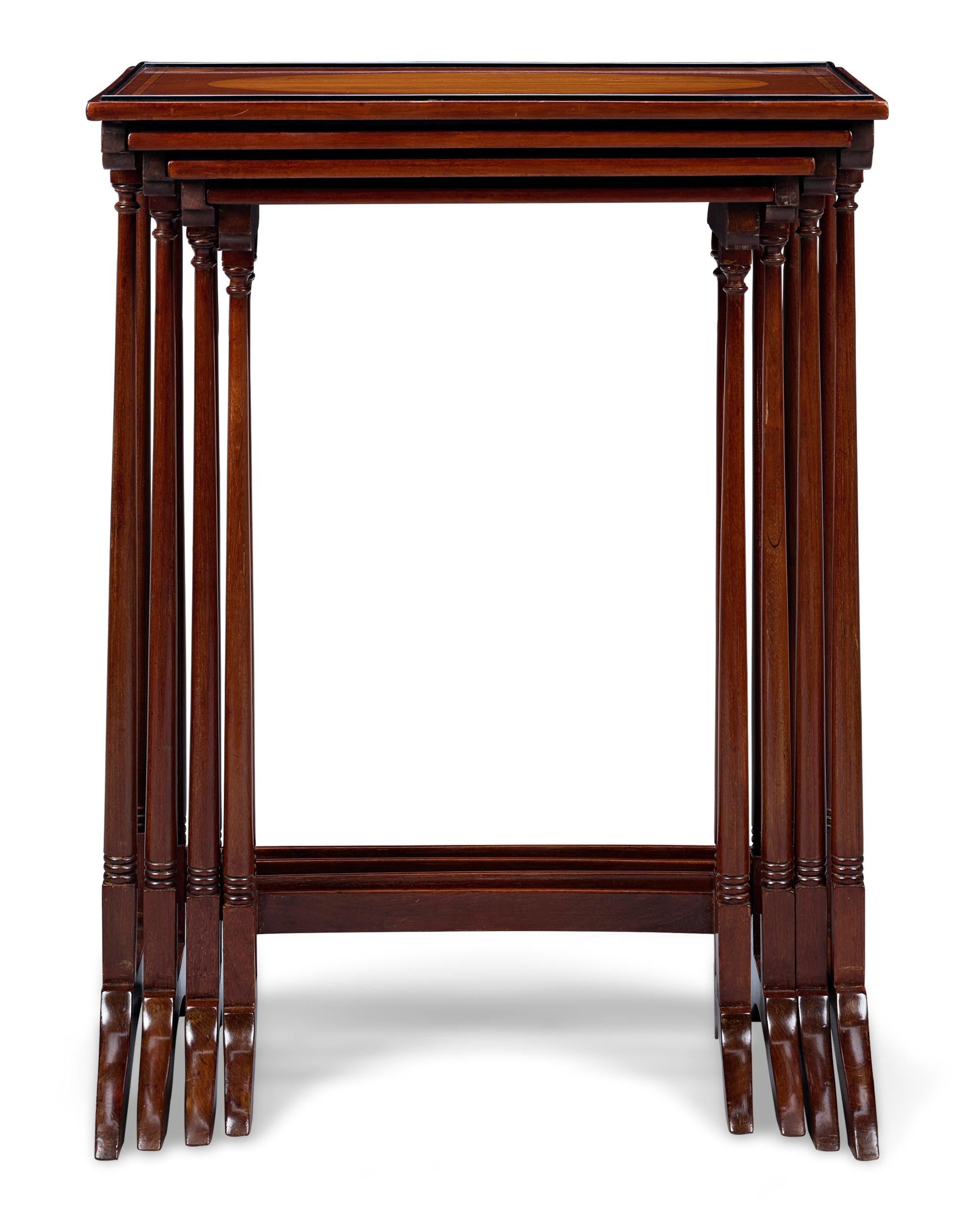 English Quartetto Nesting Tables In Excellent Condition In New Orleans, LA