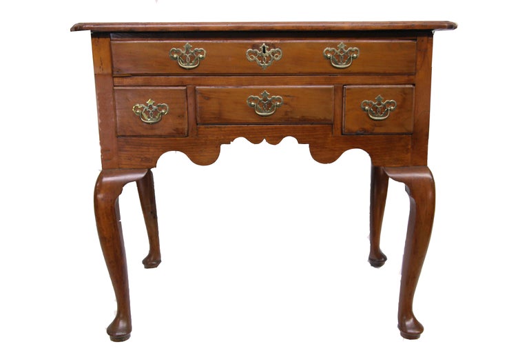 Mid-18th Century  English Queen Anne Cherry Lowboy For Sale