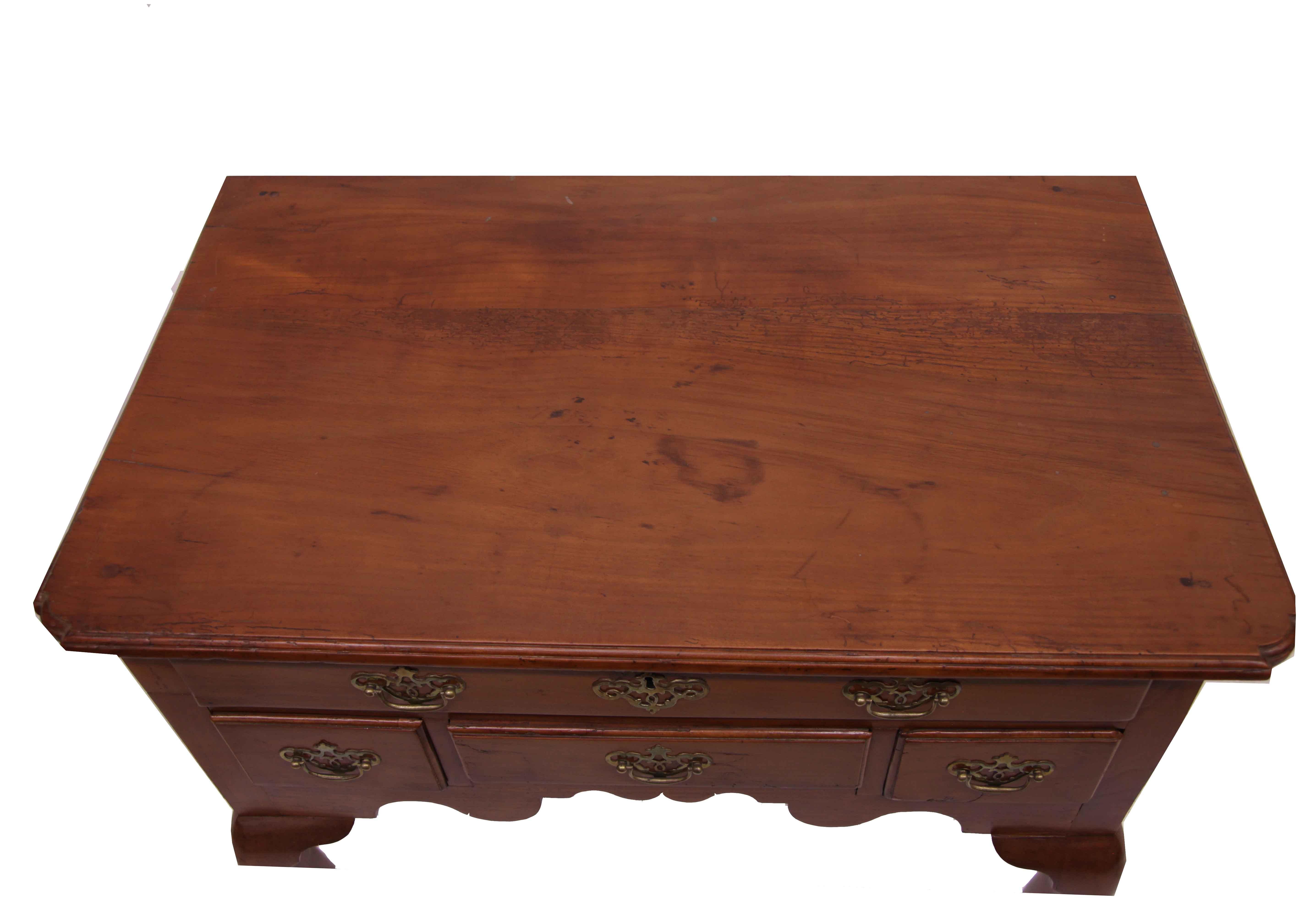 Mid-18th Century  English Queen Anne Cherry Lowboy For Sale