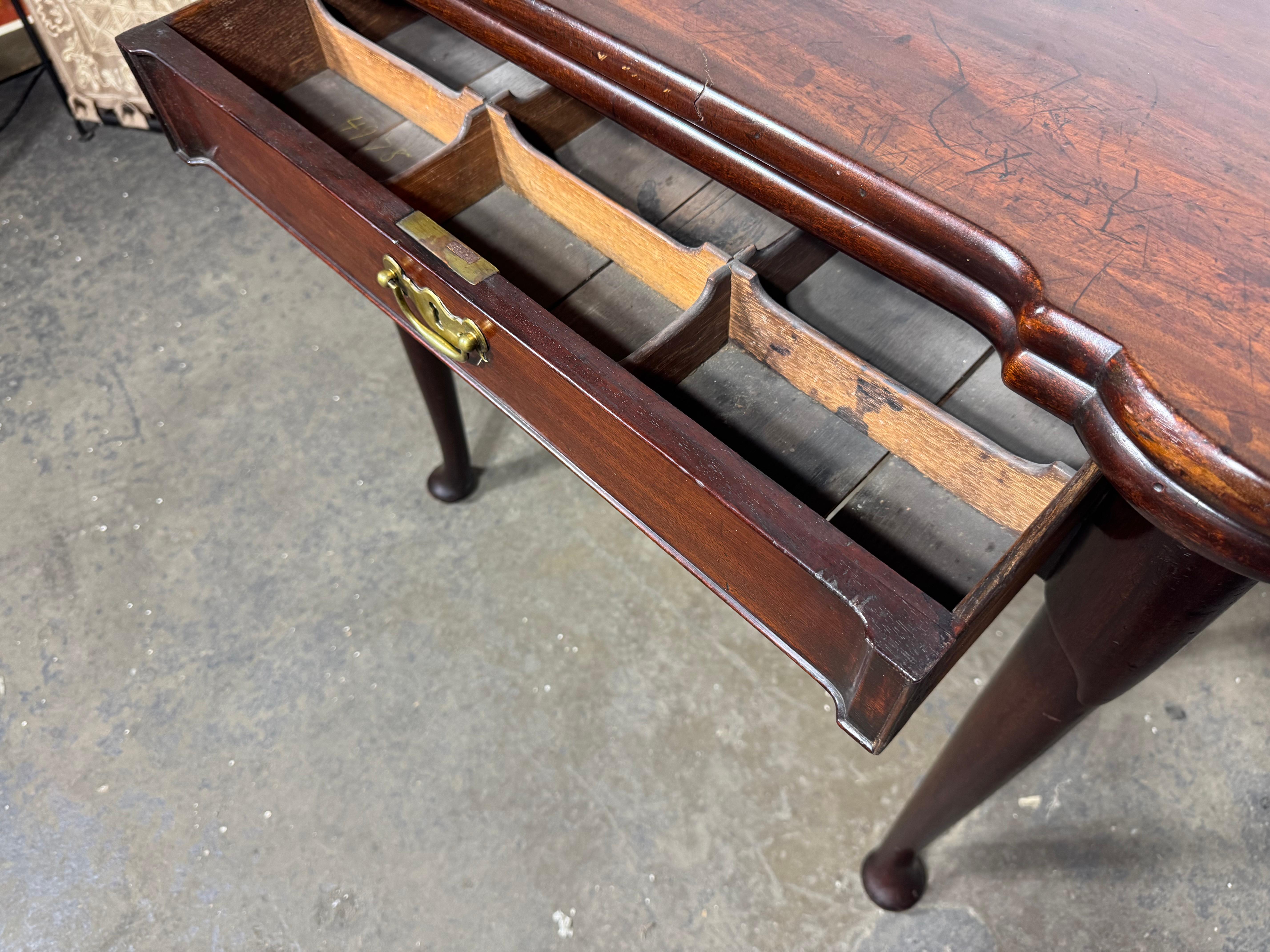 English Queen Anne Concertina Action Flip Top Game Table, 18th Century For Sale 5