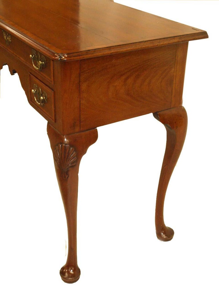 Inlay English Queen Anne Inlaid Lowboy For Sale