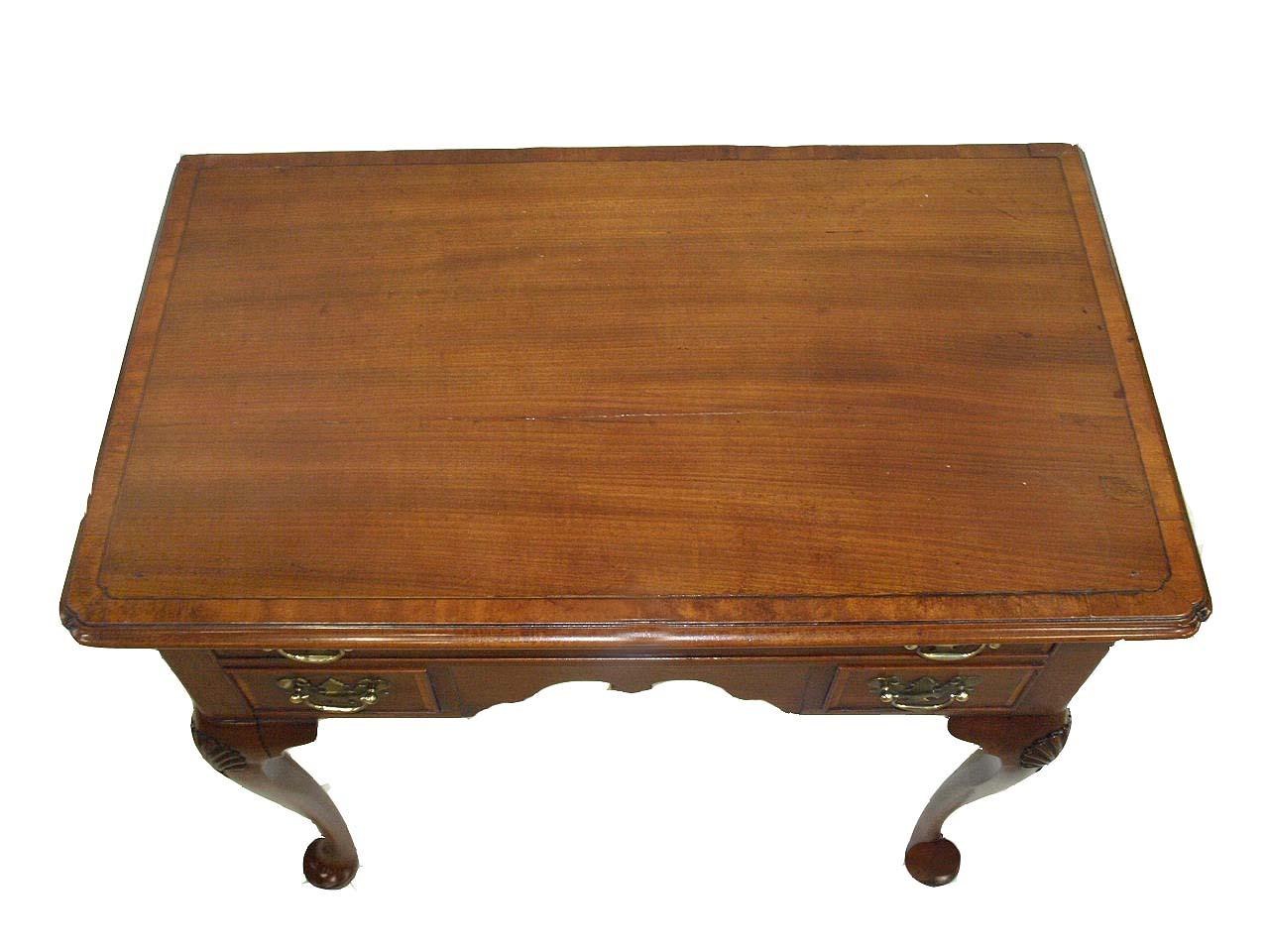 19th Century English Queen Anne Inlaid Lowboy For Sale