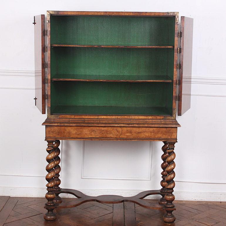English Queen Anne Revival Cabinet on Stand 1