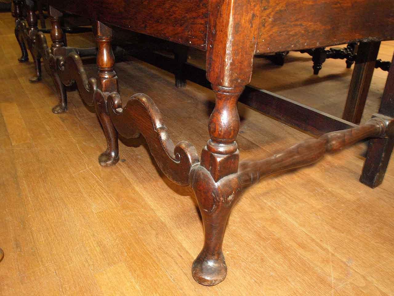 English Queen Anne Stretcher Base Settee 5