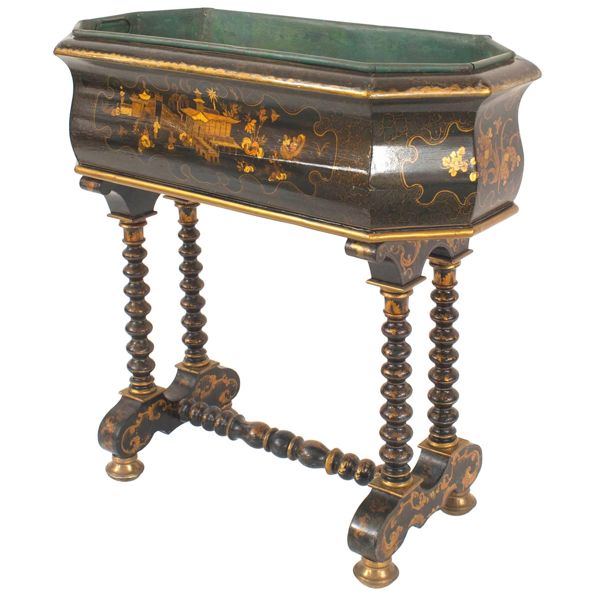 Helecho Inglés Estilo Queen Anne Decorado con Chinoiserie