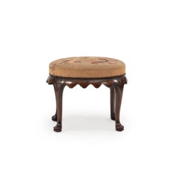 English Queen Anne Style Needlepoint Bench