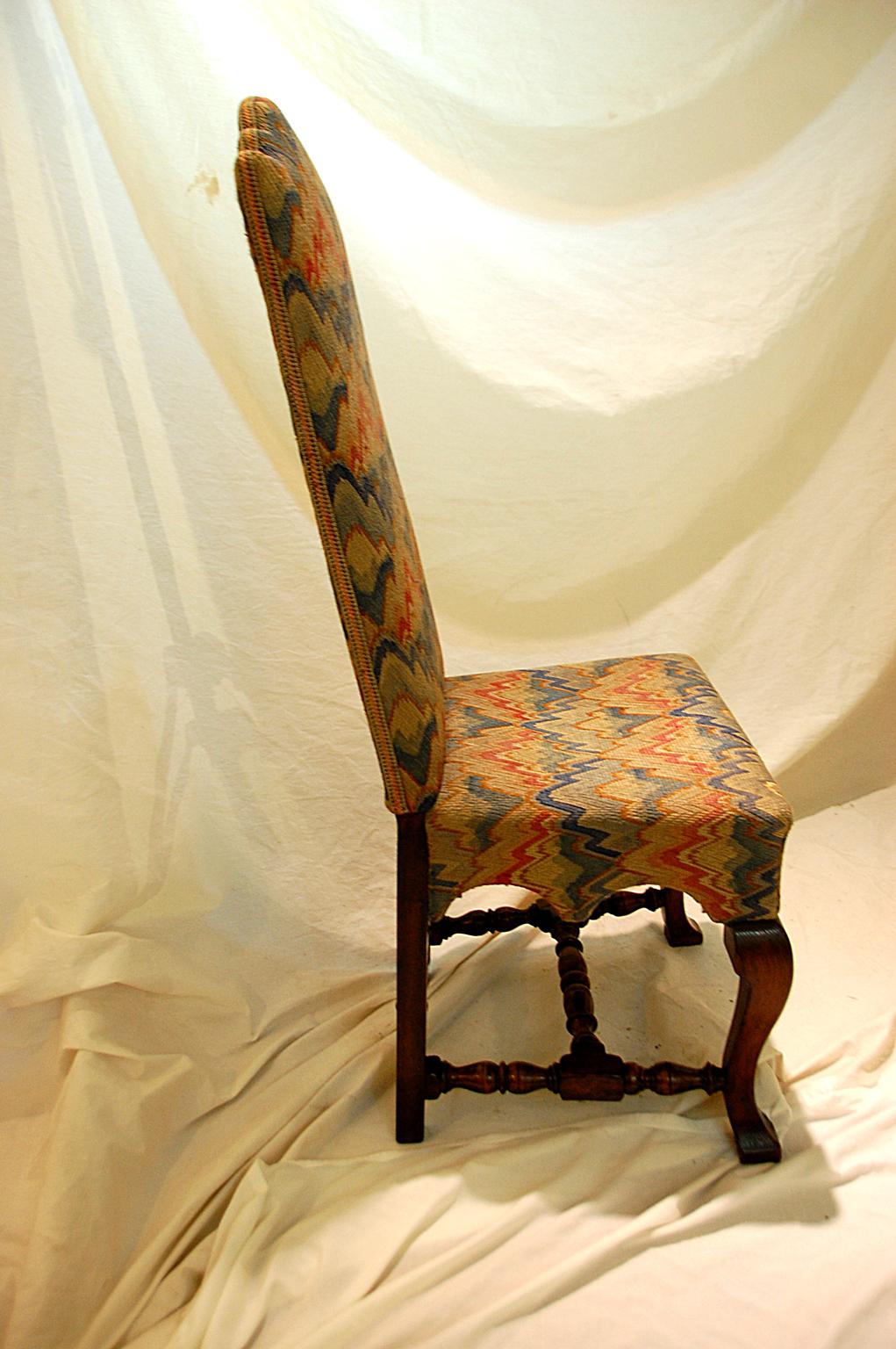 queen anne upholstered chairs