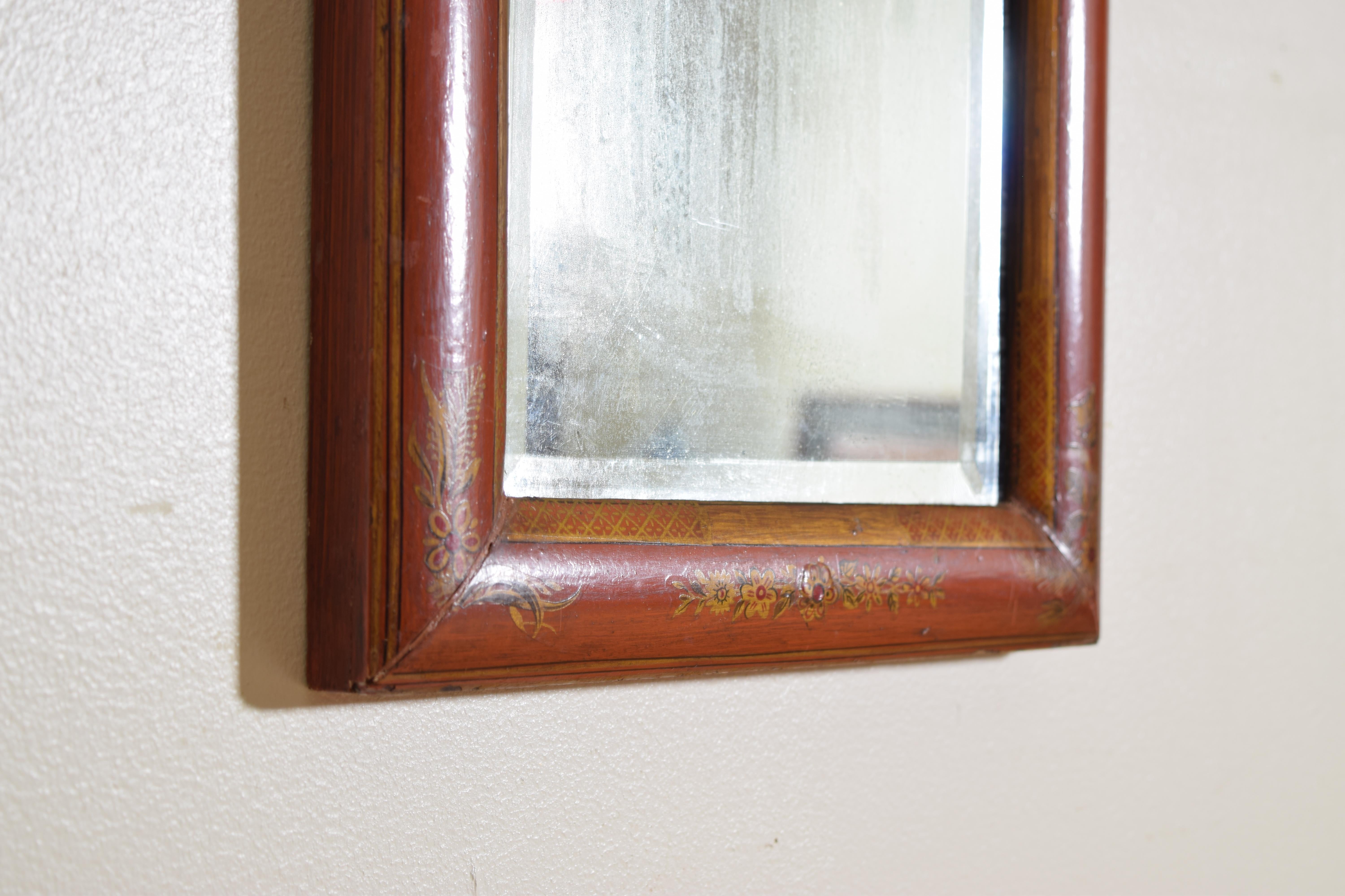 English Queen Anne Style Slender Chinoiserie Mirror, Early to Mid 20th Century 2