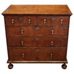 English Queen Anne Walnut Chest of Drawers, circa 1710