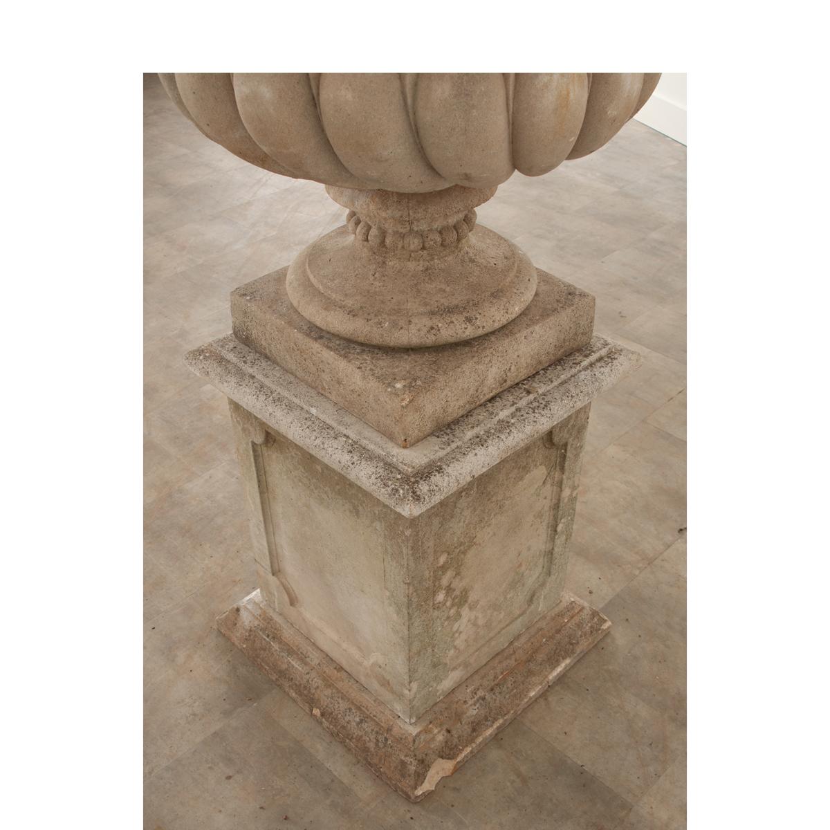 English Raised Garden Urn on Pedestal 4