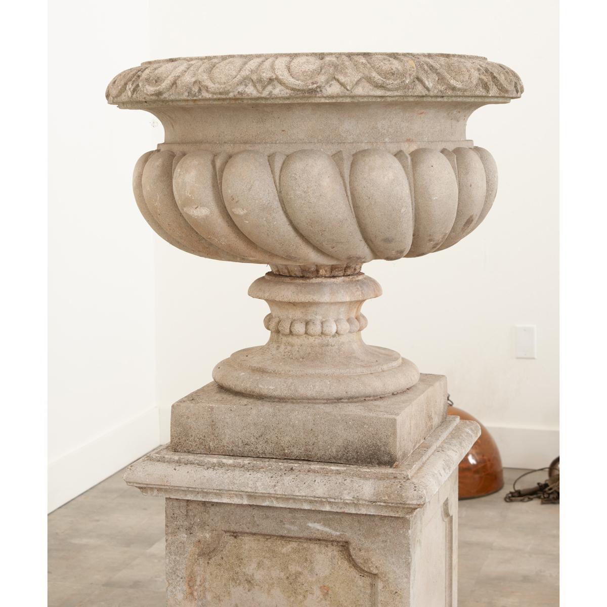 English Raised Garden Urn on Pedestal 10