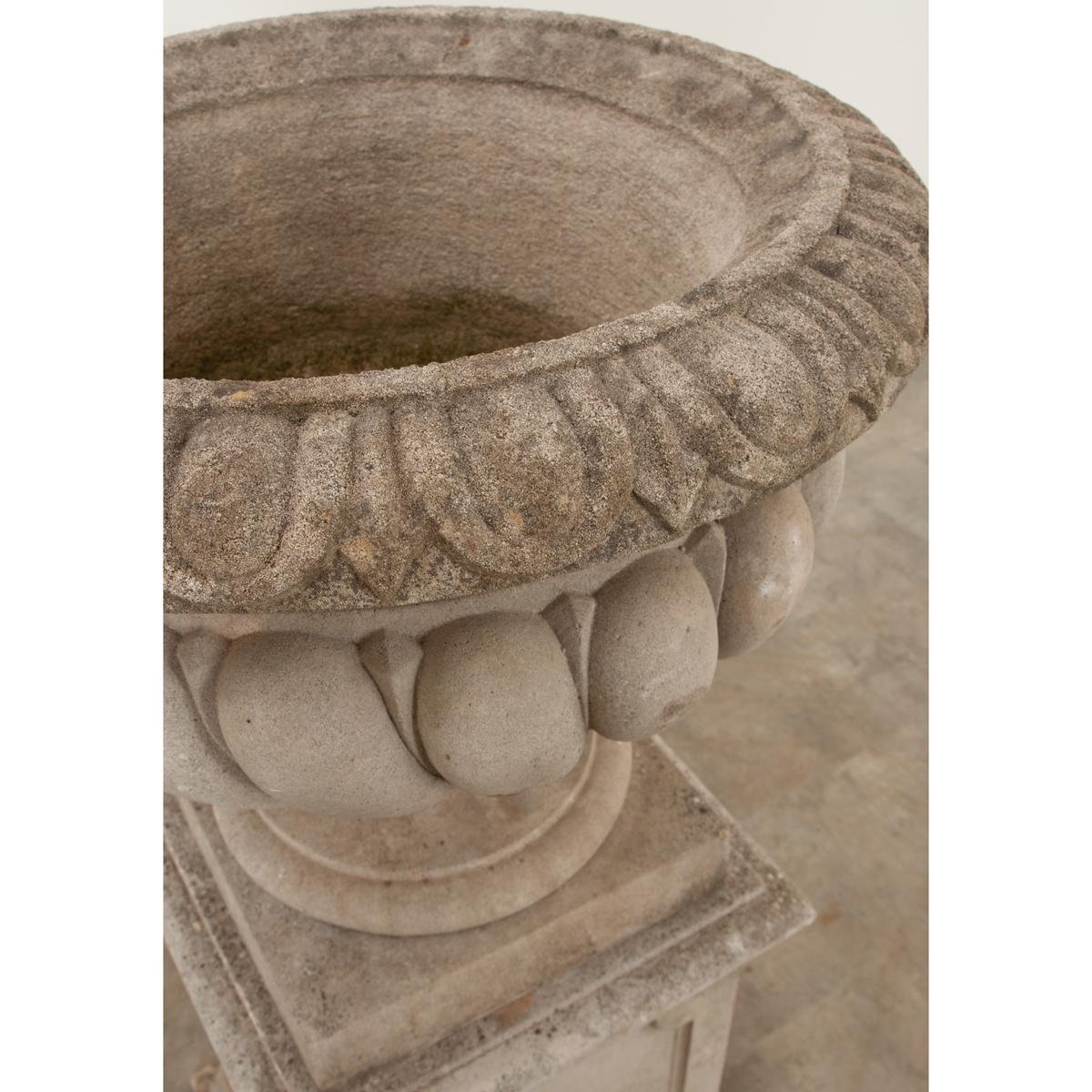 English Raised Garden Urn on Pedestal 2