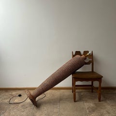 Lampadaire en rotin anglais