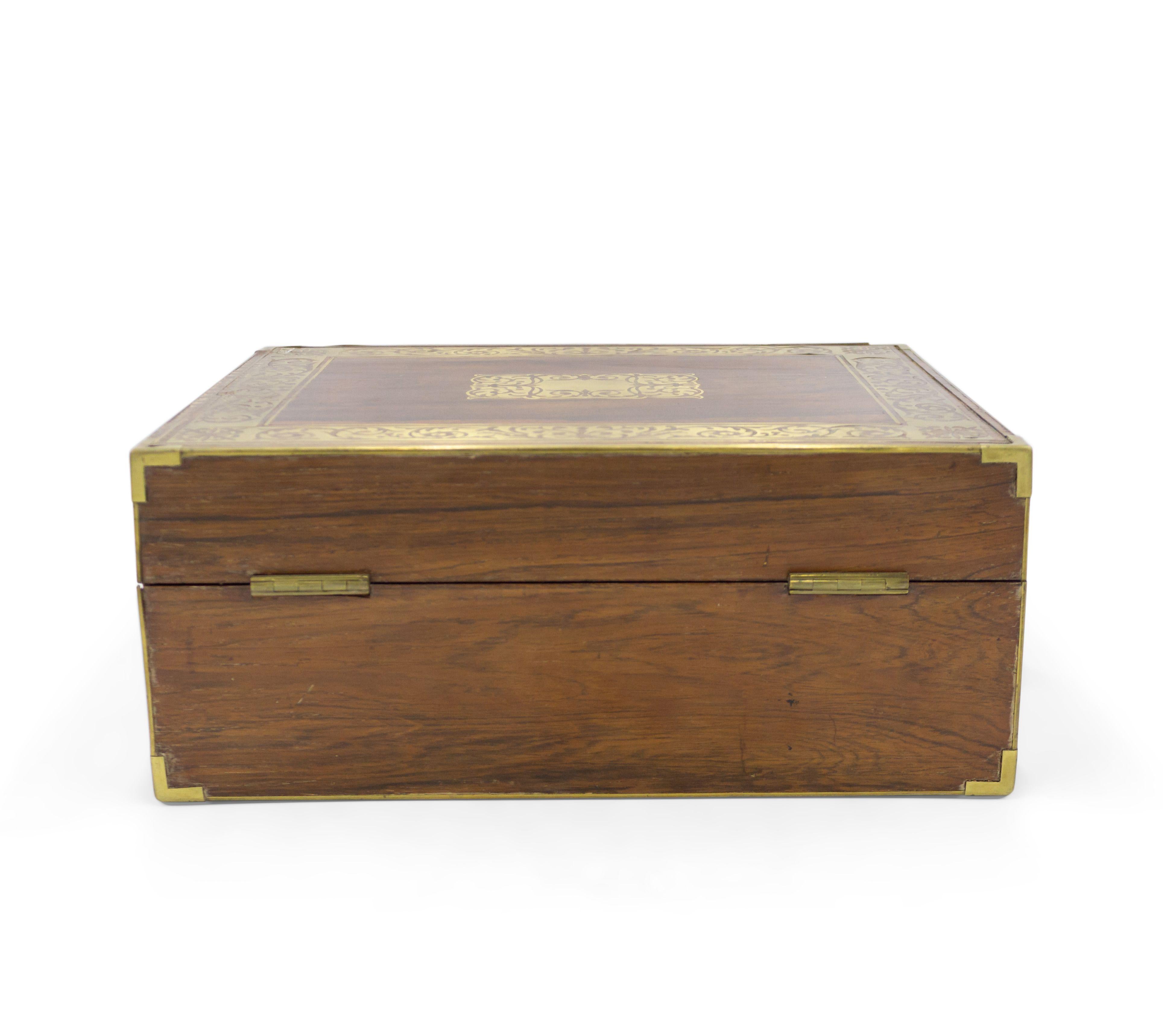Legno Scatola inglese in palissandro Recency in vendita