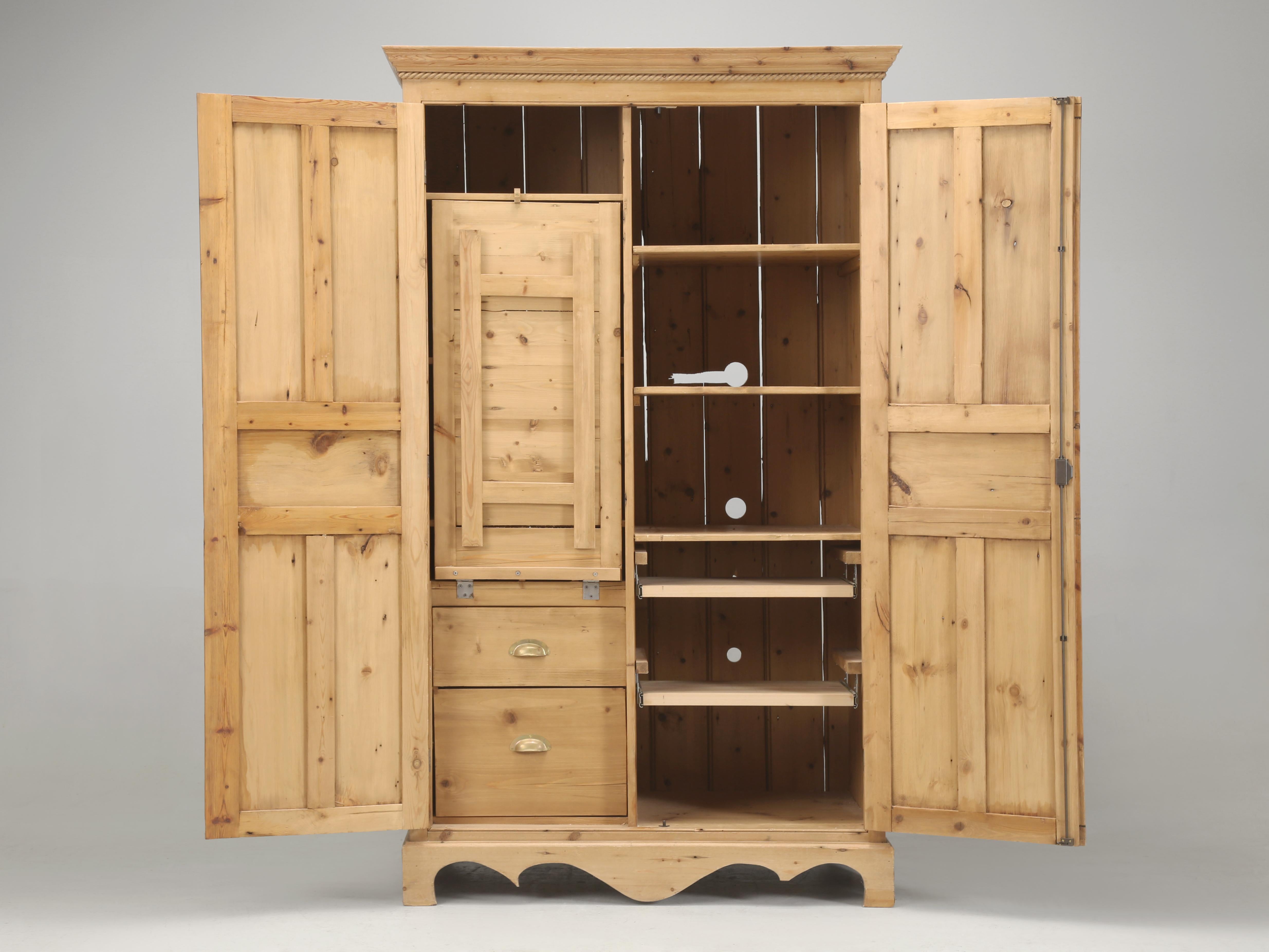 English Reclaimed Pine Home Office Cabinet or Cupboard by The Main Pine Company For Sale 4