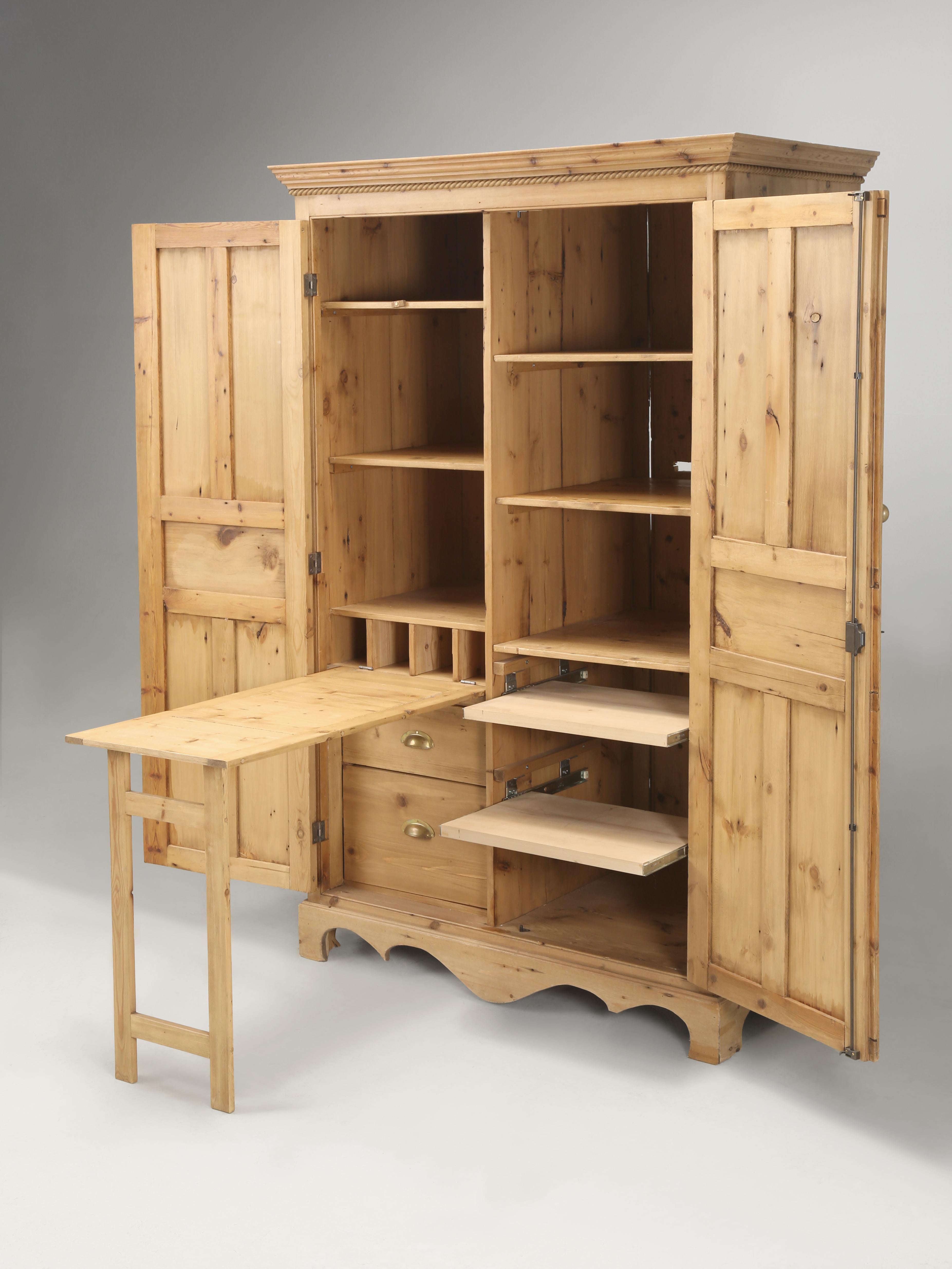 English Reclaimed Pine Home Office Cabinet or Cupboard by The Main Pine Company For Sale 5