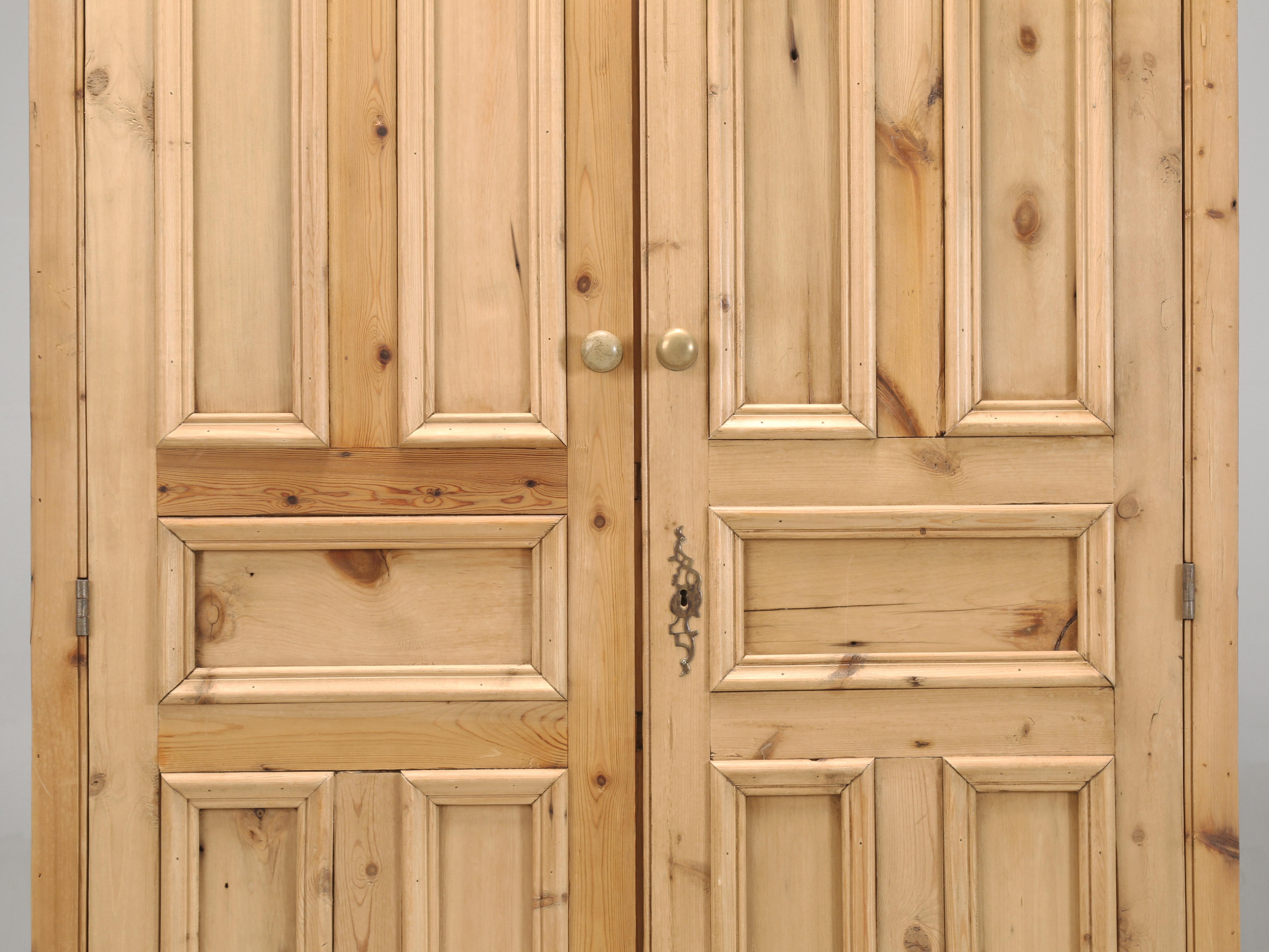 Late 20th Century English Reclaimed Pine Home Office Cabinet or Cupboard by The Main Pine Company For Sale