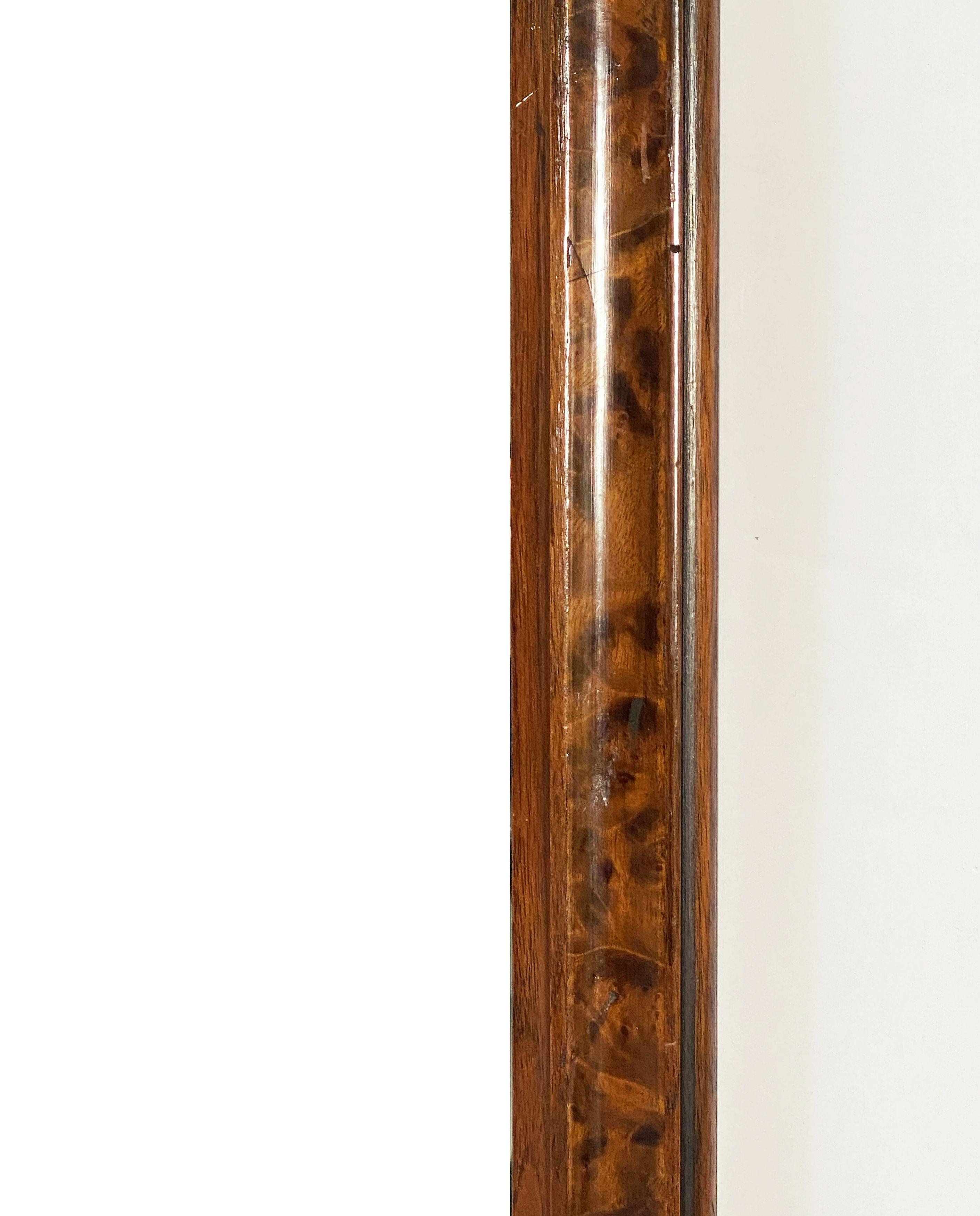 English Rectangular Mirror in Carved Frame of Walnut (H 33 3/8 x W 21) For Sale 7