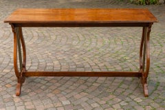 Elegant English Rectangular Briar Table, Walnut, Adam Style, 1900