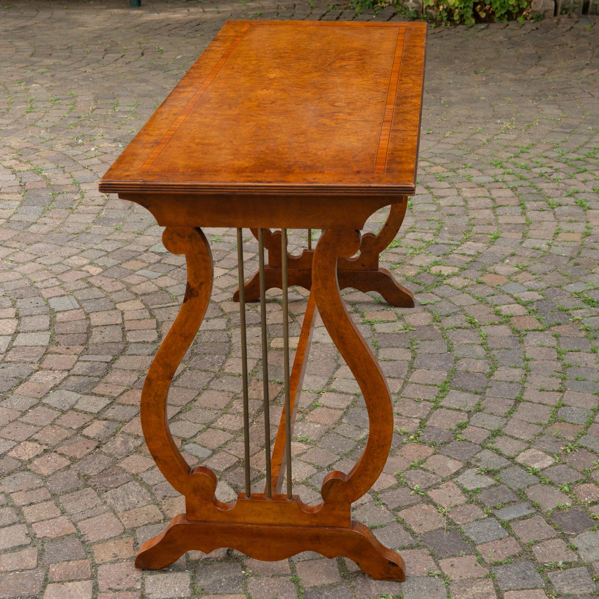 Inlay English Rectangular Center Briar Table For Sale