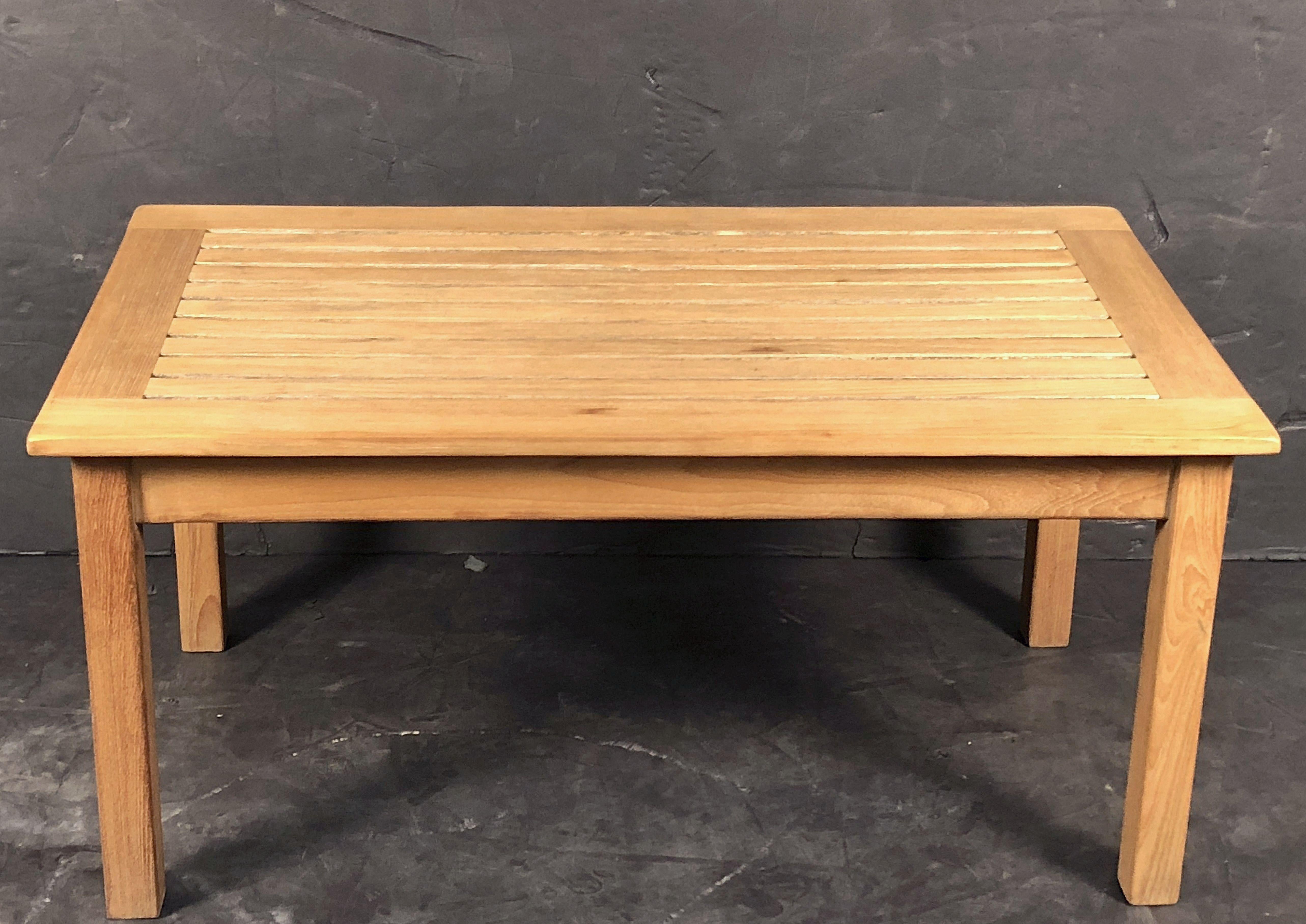 English Rectangular Low Table of Teak for the Garden or Patio For Sale 5