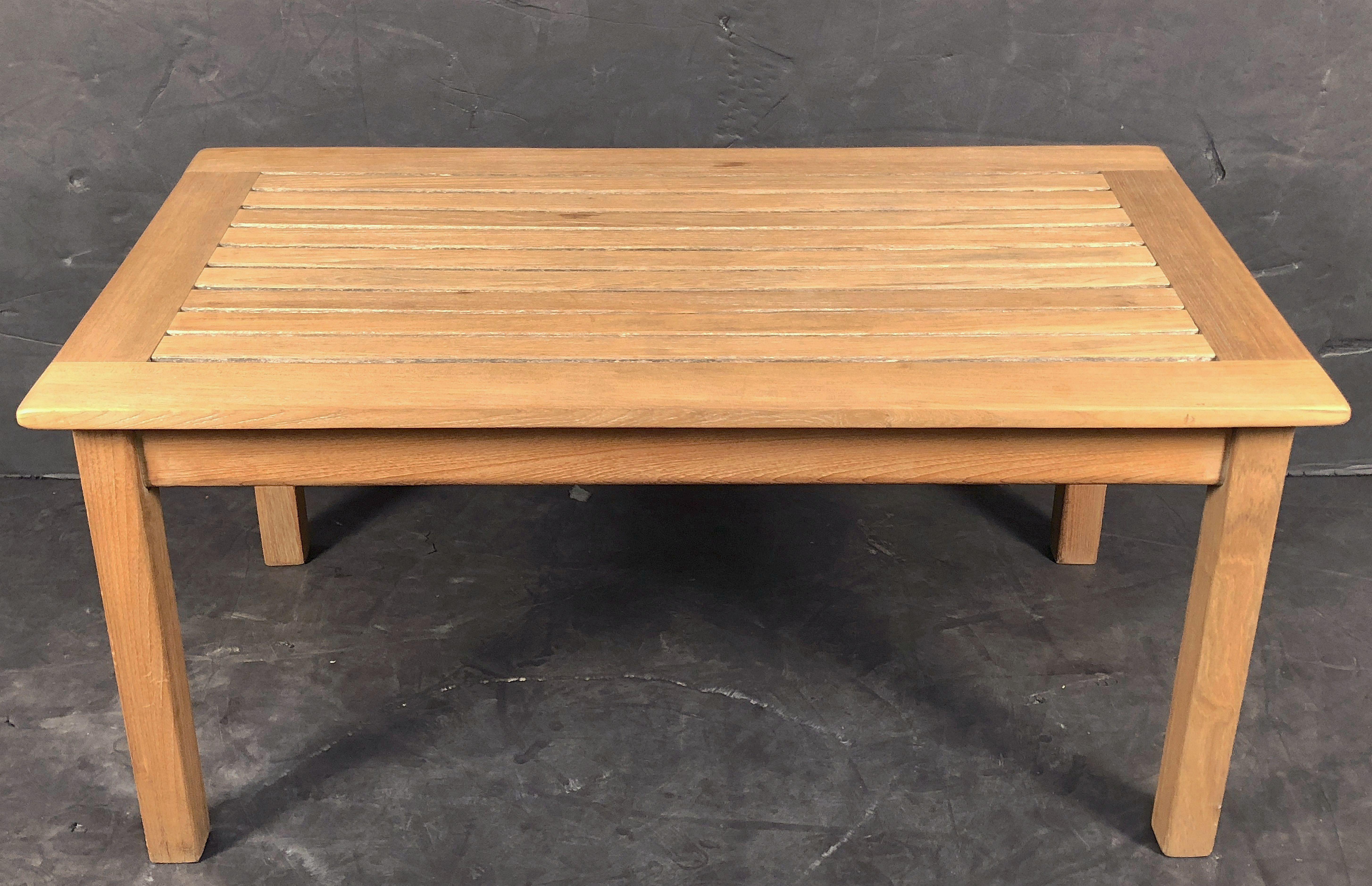 English Rectangular Low Table of Teak for the Garden or Patio For Sale 7
