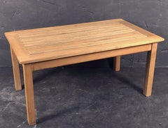 English Rectangular Low Table of Teak for the Garden or Patio