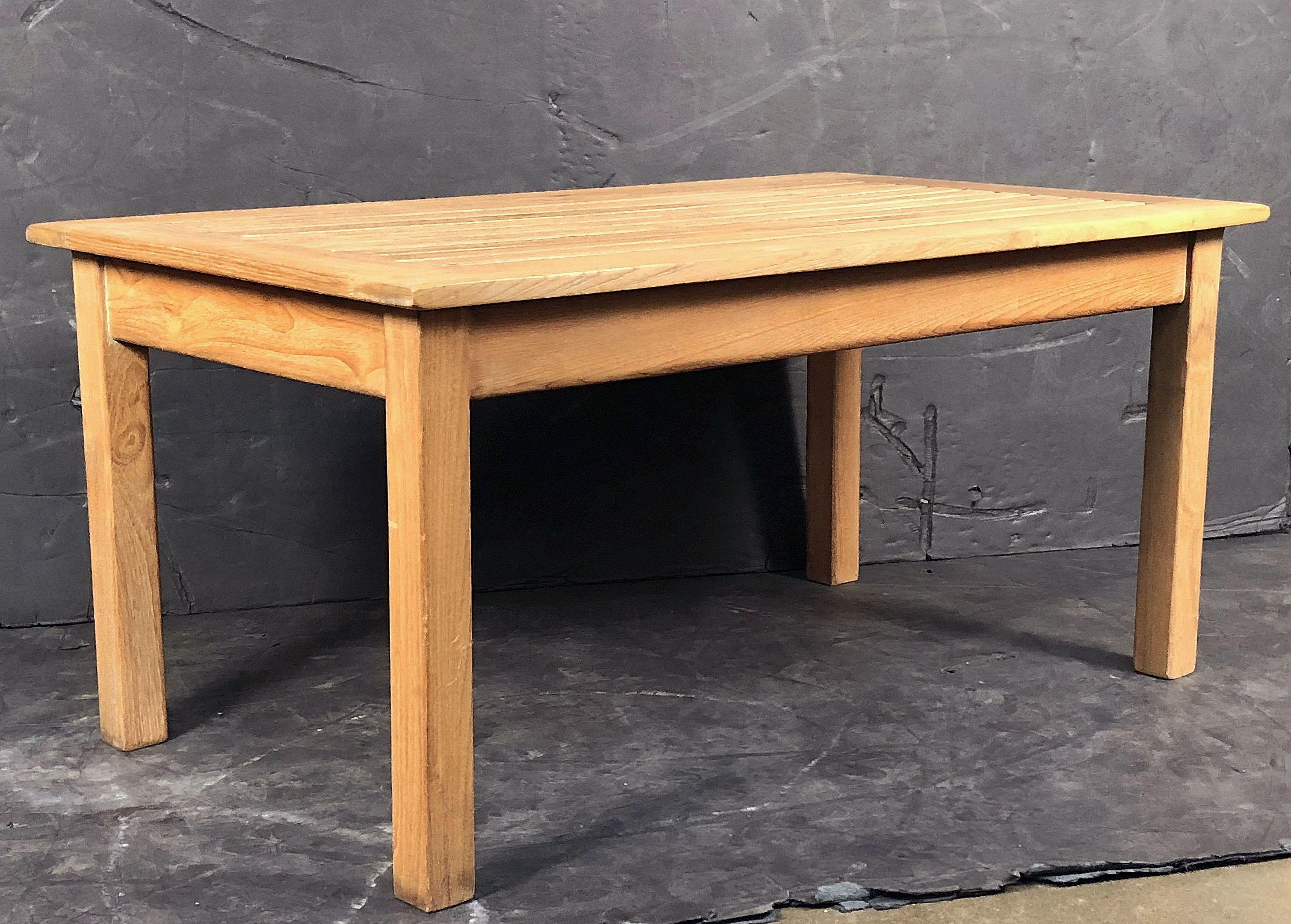 English Rectangular Low Table of Teak for the Garden or Patio For Sale 4