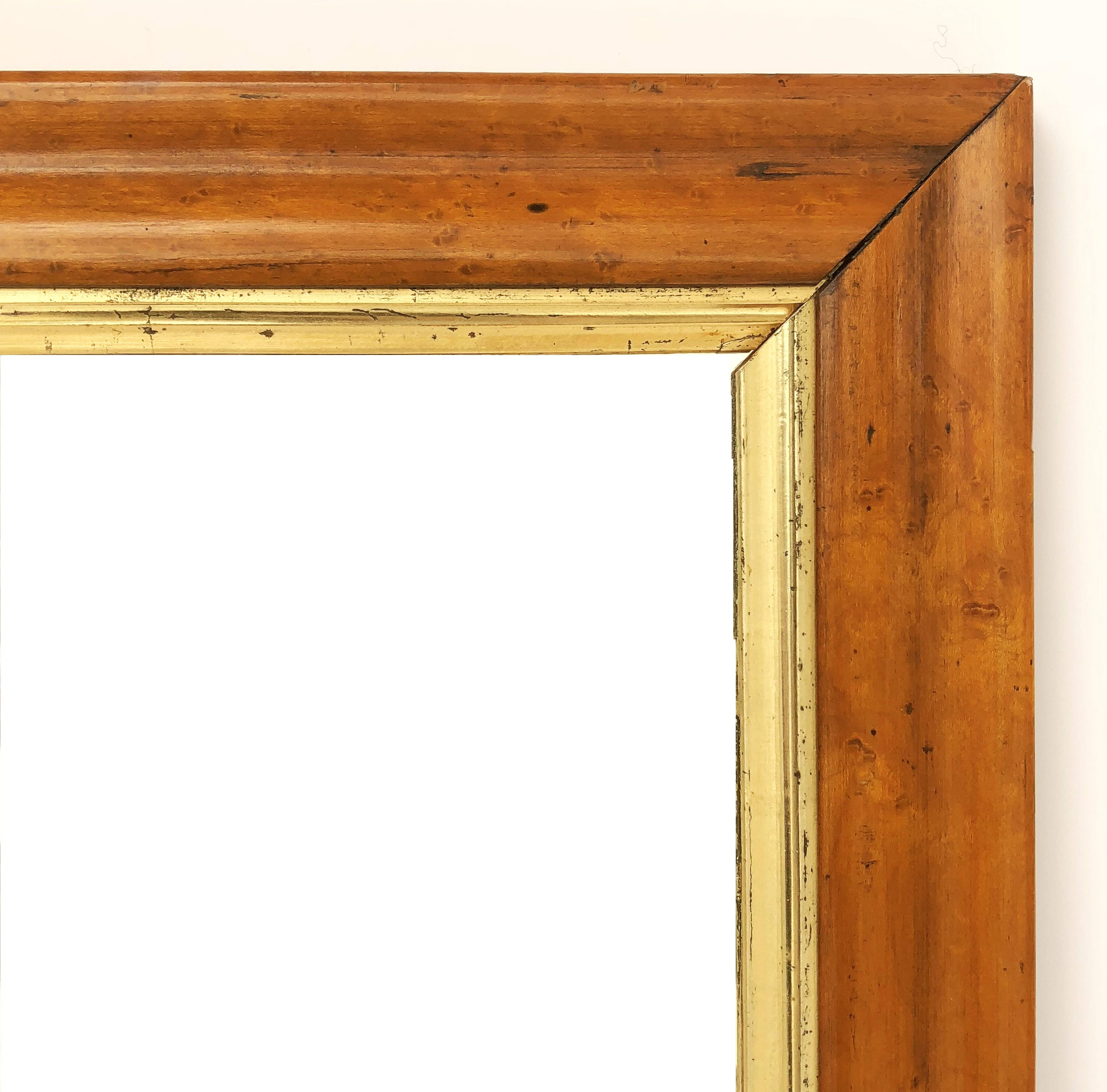 maple framed mirror