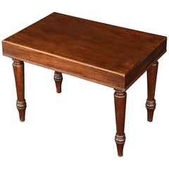 English Rectangular Side or End Table of Mahogany on Turned Legs