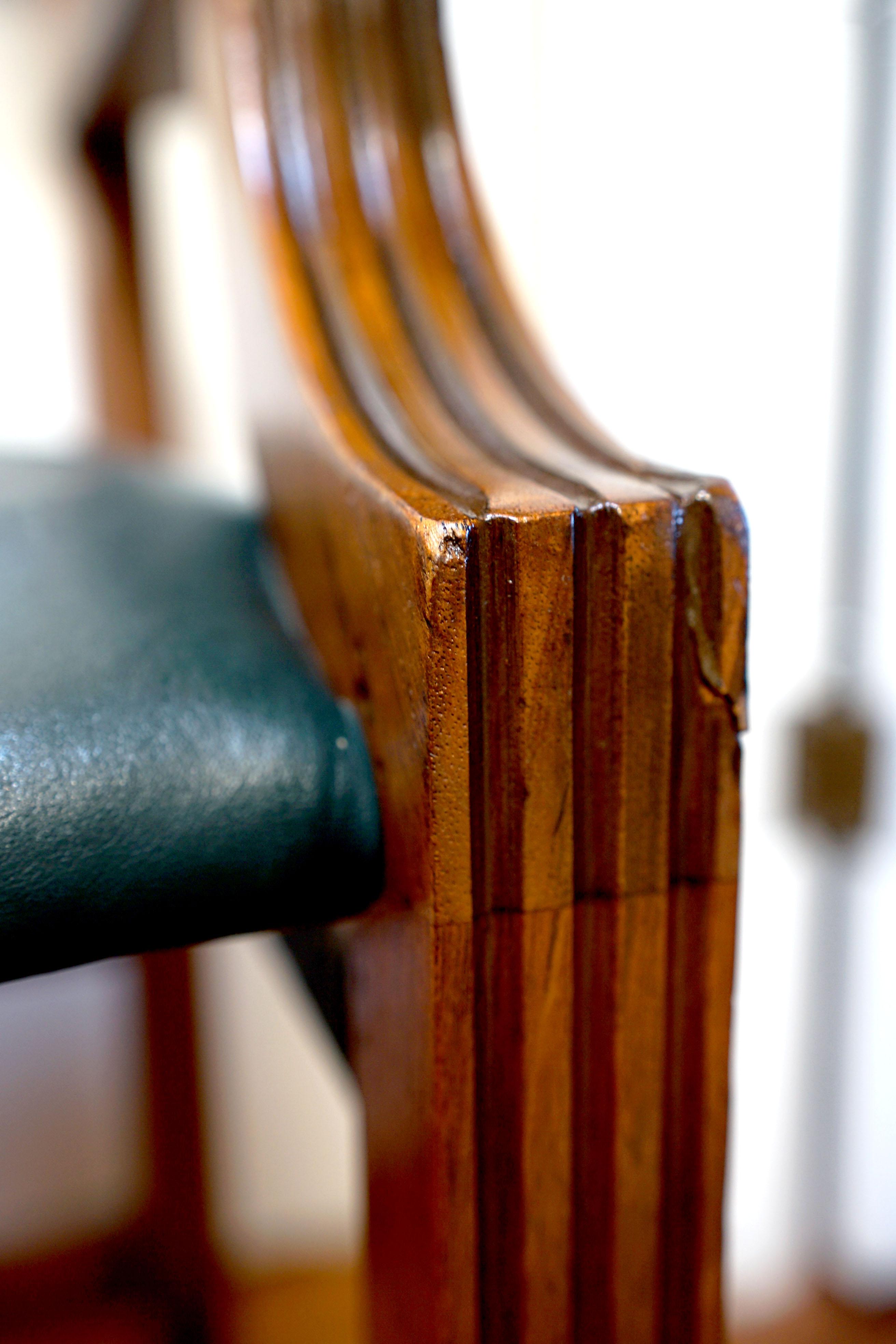 Englischer Regency-Sessel aus Eiche aus dem 19. Jahrhundert im Angebot 6