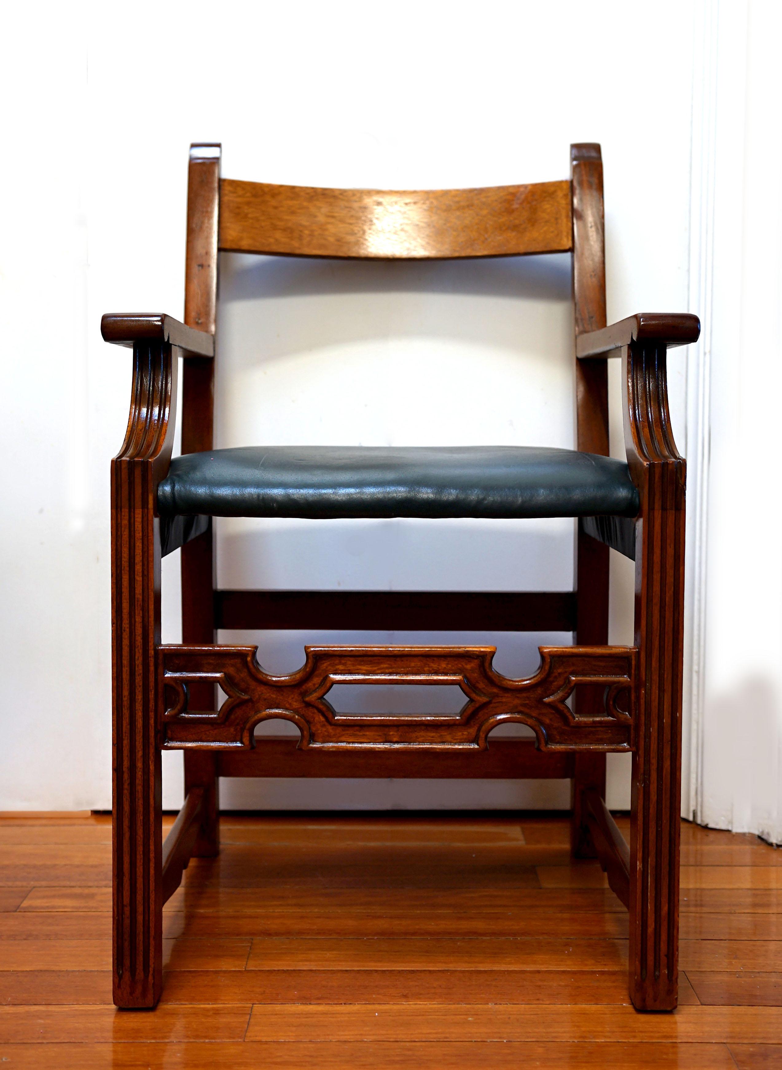 Englischer Regency-Sessel aus Eiche aus dem 19. Jahrhundert im Angebot 9