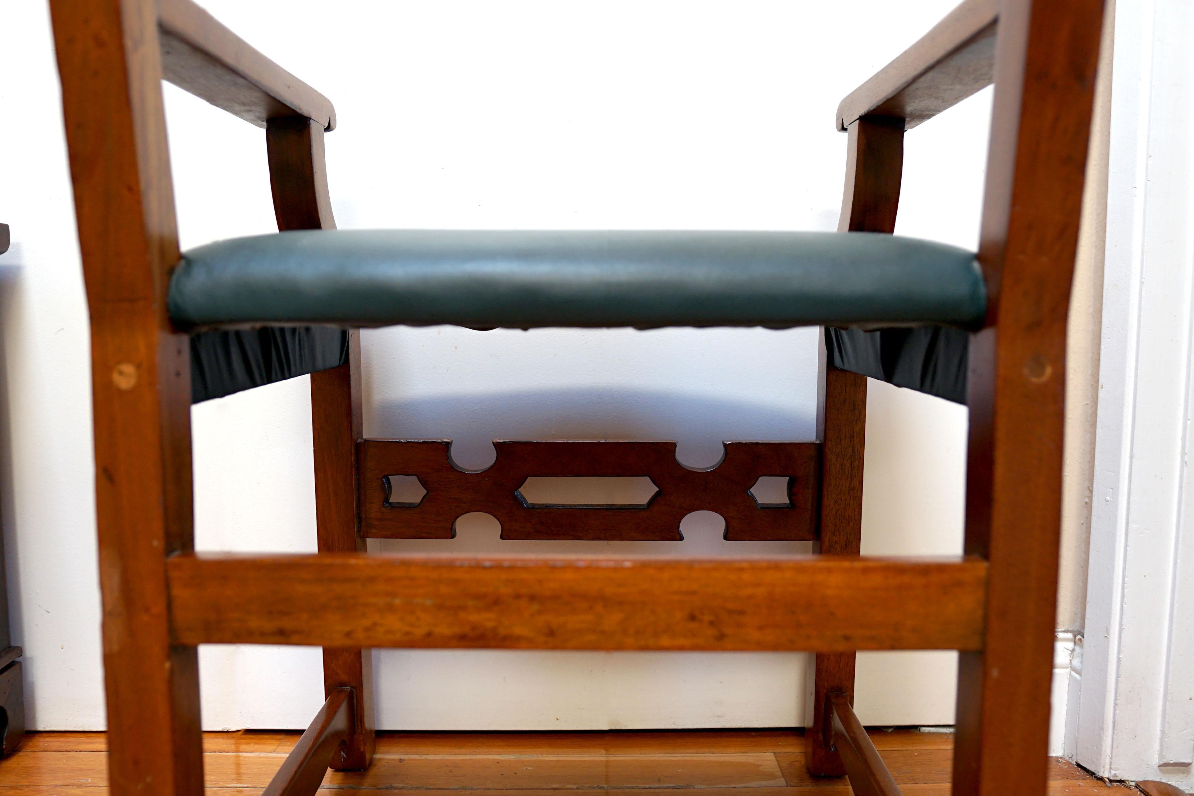 Englischer Regency-Sessel aus Eiche aus dem 19. Jahrhundert (Eichenholz) im Angebot