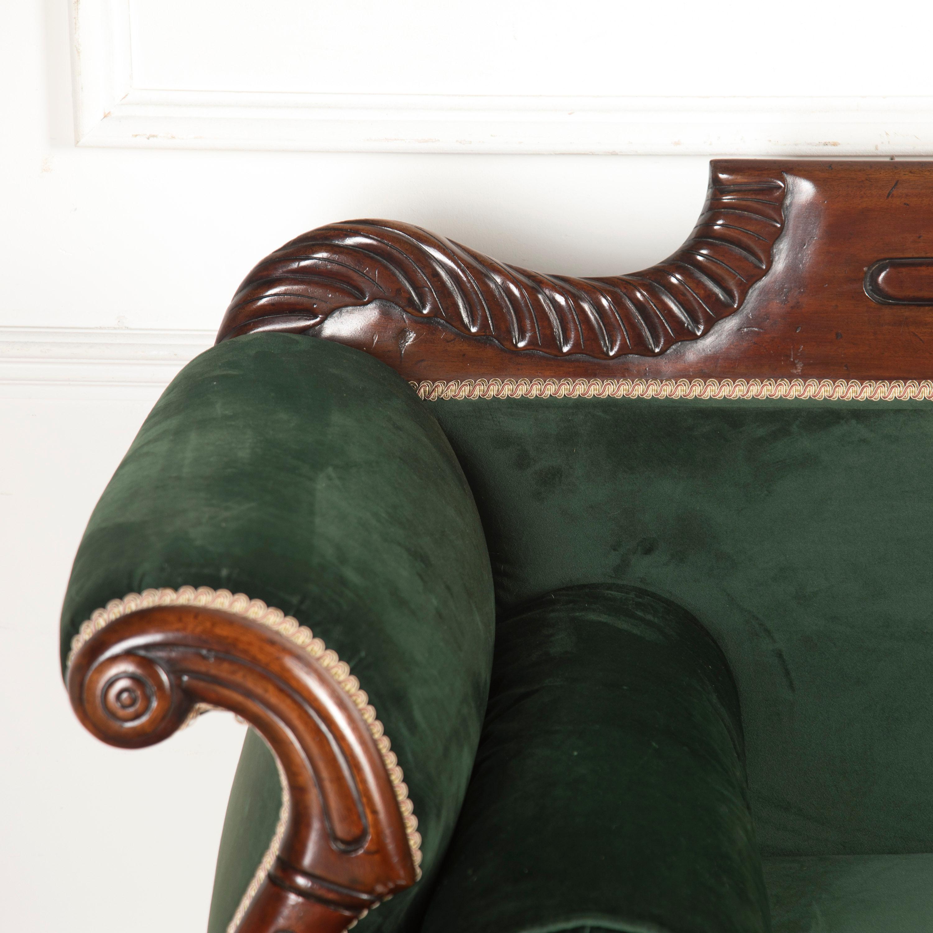 Country English Regency 19th Century Mahogany Sofa