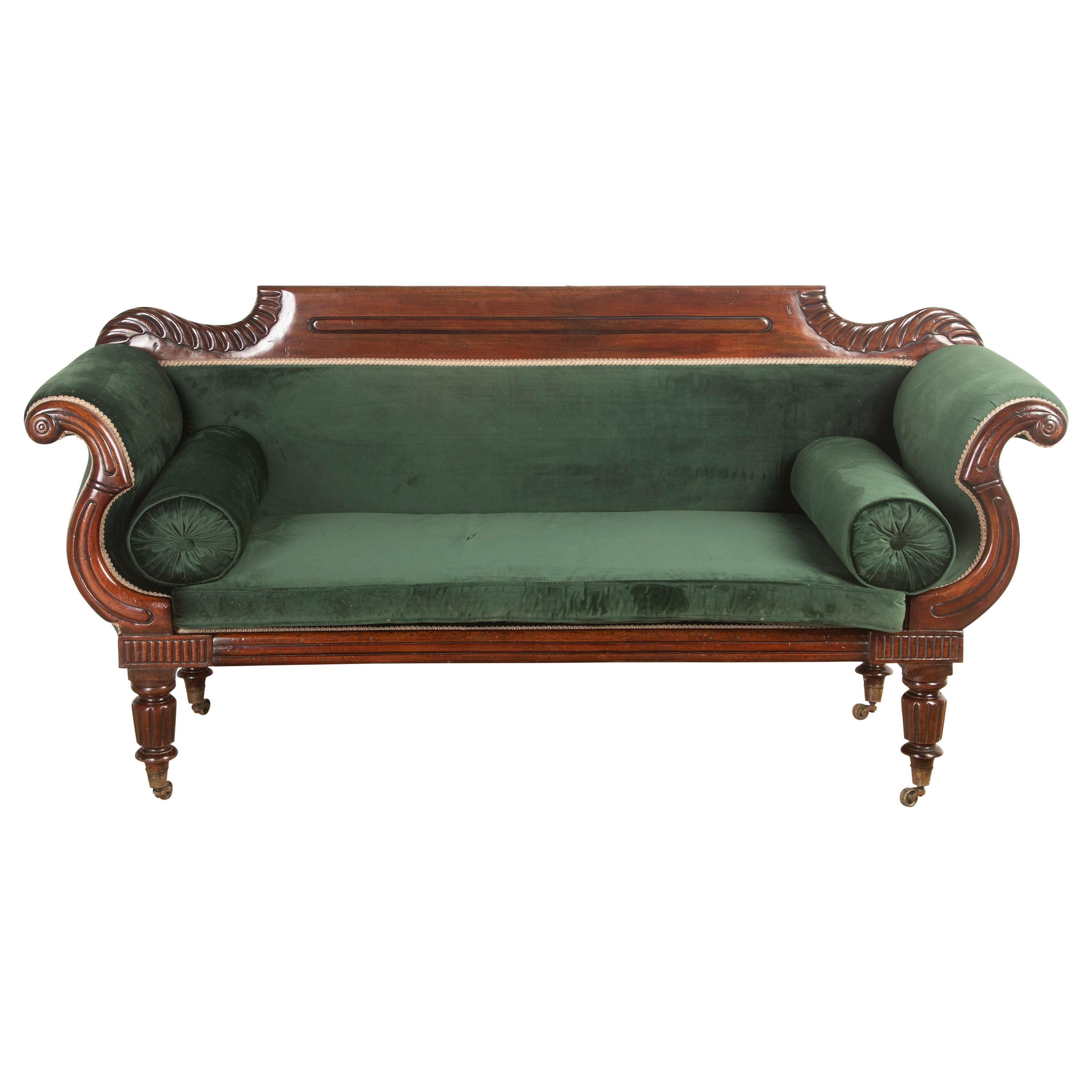 English Regency 19th Century Mahogany Sofa