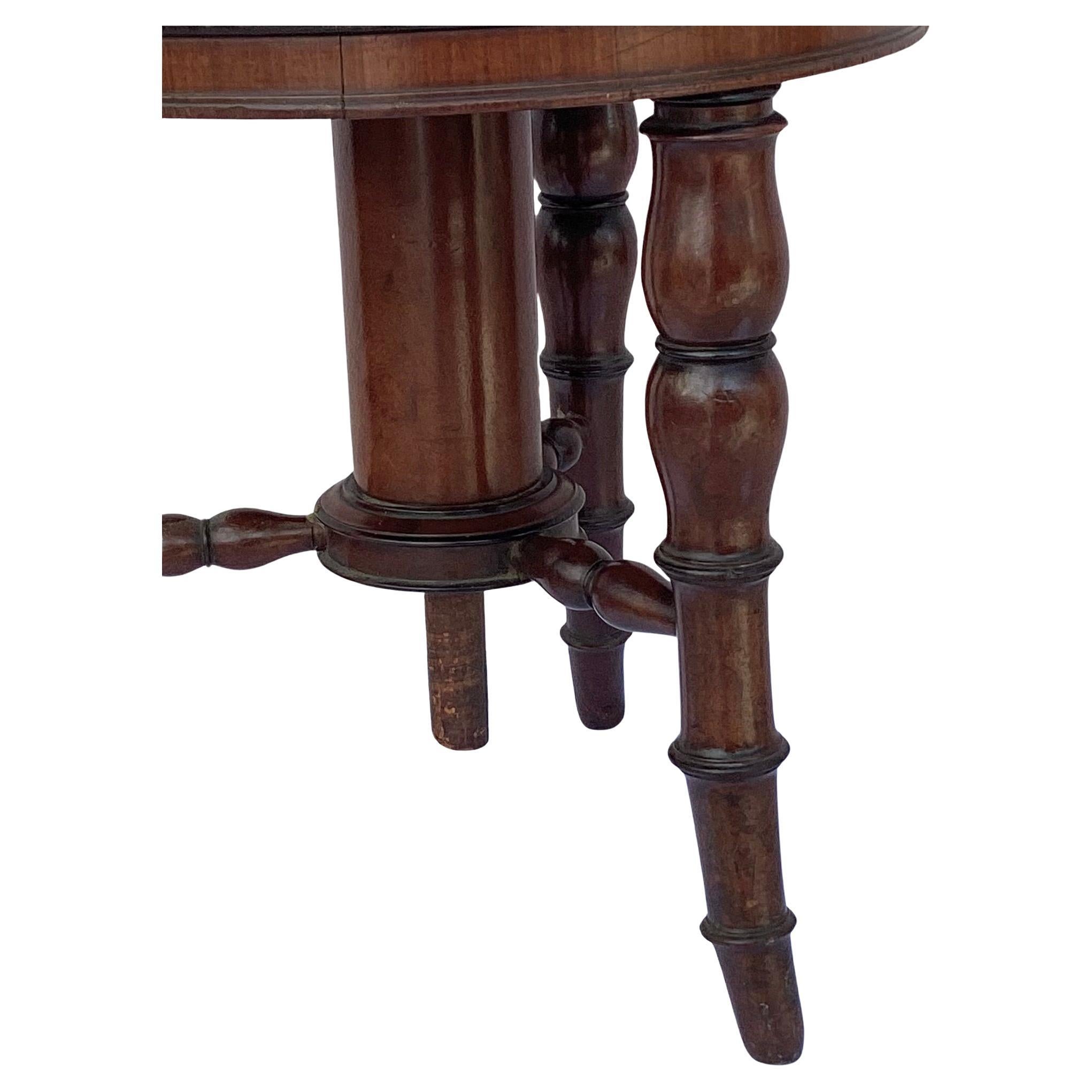 English Regency Adjustable Piano Stool For Sale 2