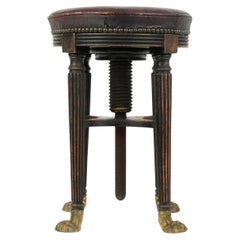 English Regency Adjustable Piano Stool