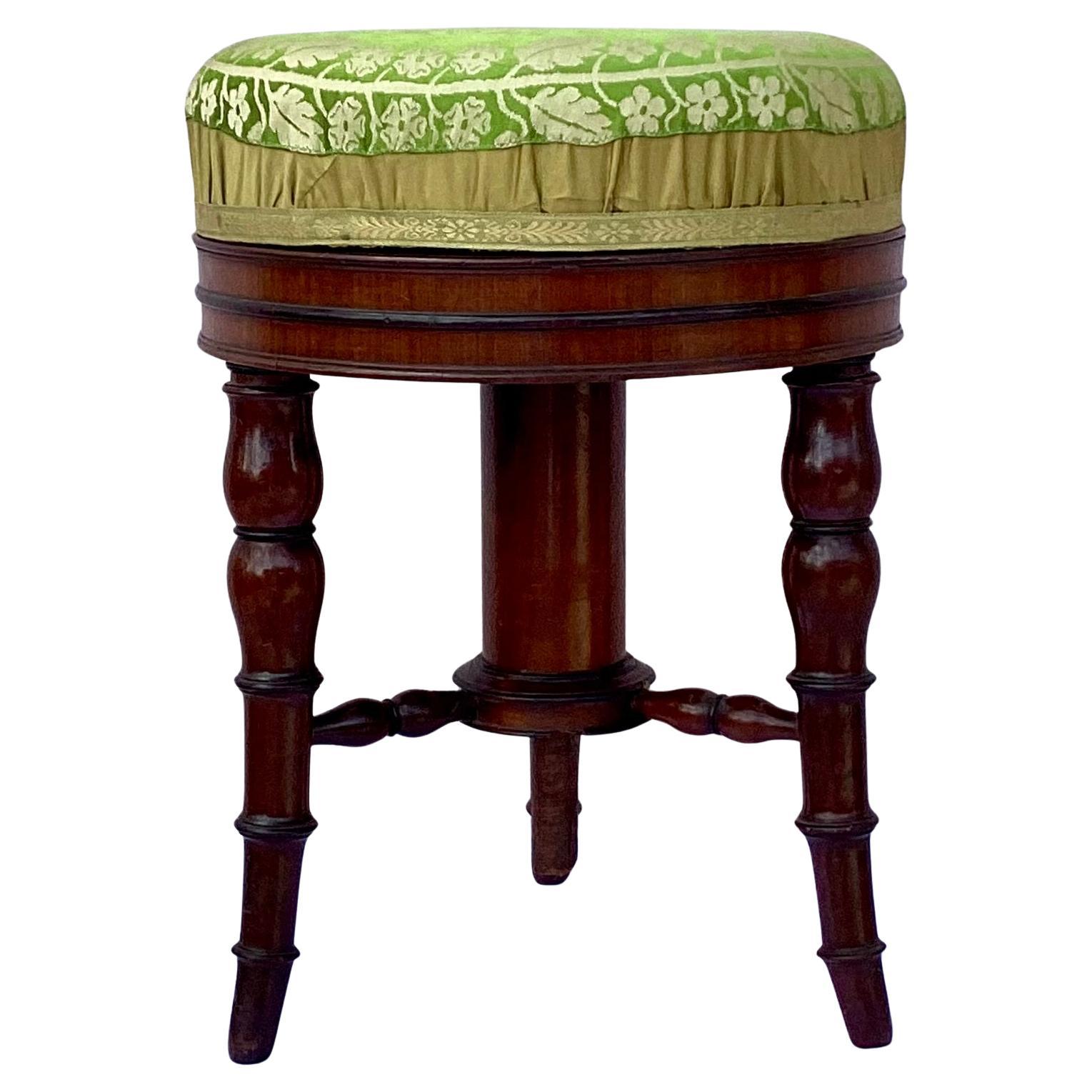 English Regency Adjustable Piano Stool