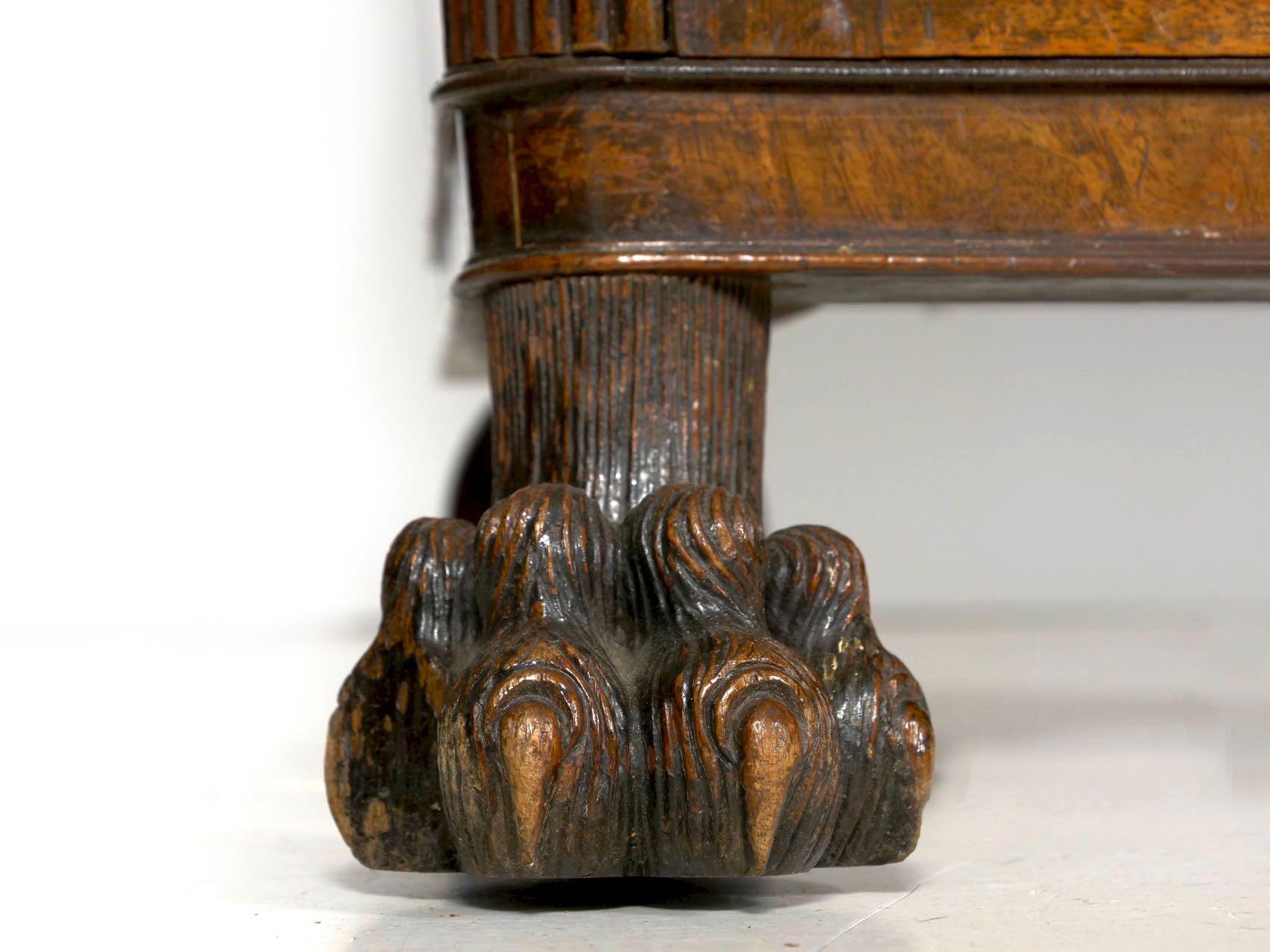 English Regency Antique Mahogany Sideboard Server with Lion Heads, circa 1810 4