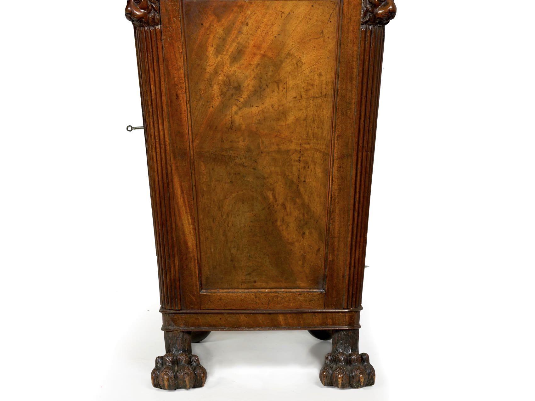 English Regency Antique Mahogany Sideboard Server with Lion Heads, circa 1810 2