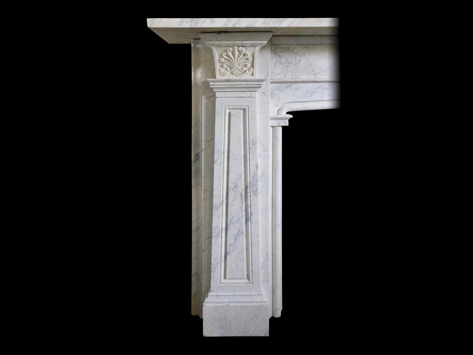 English Regency Antique Marble Fireplace Mantel  In Good Condition For Sale In London, GB